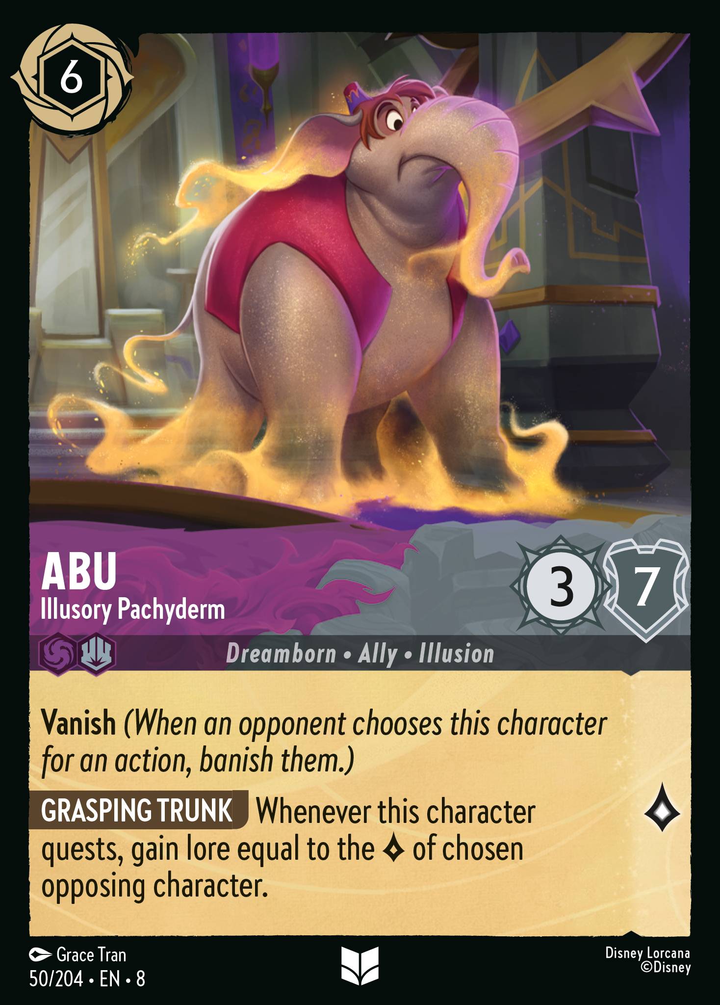 Abu - Illusory Pachyderm - Uncommon Lorcana Card
