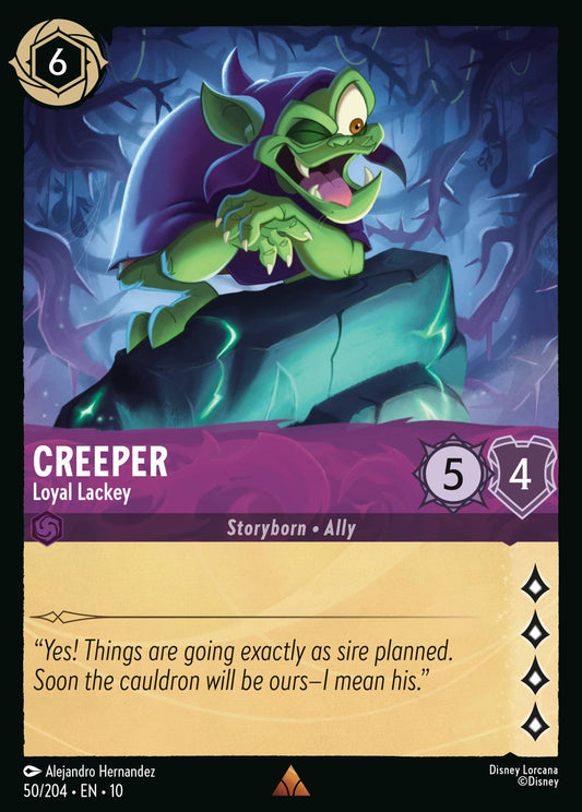 Creeper - Loyal Lackey - Rare Lorcana Card