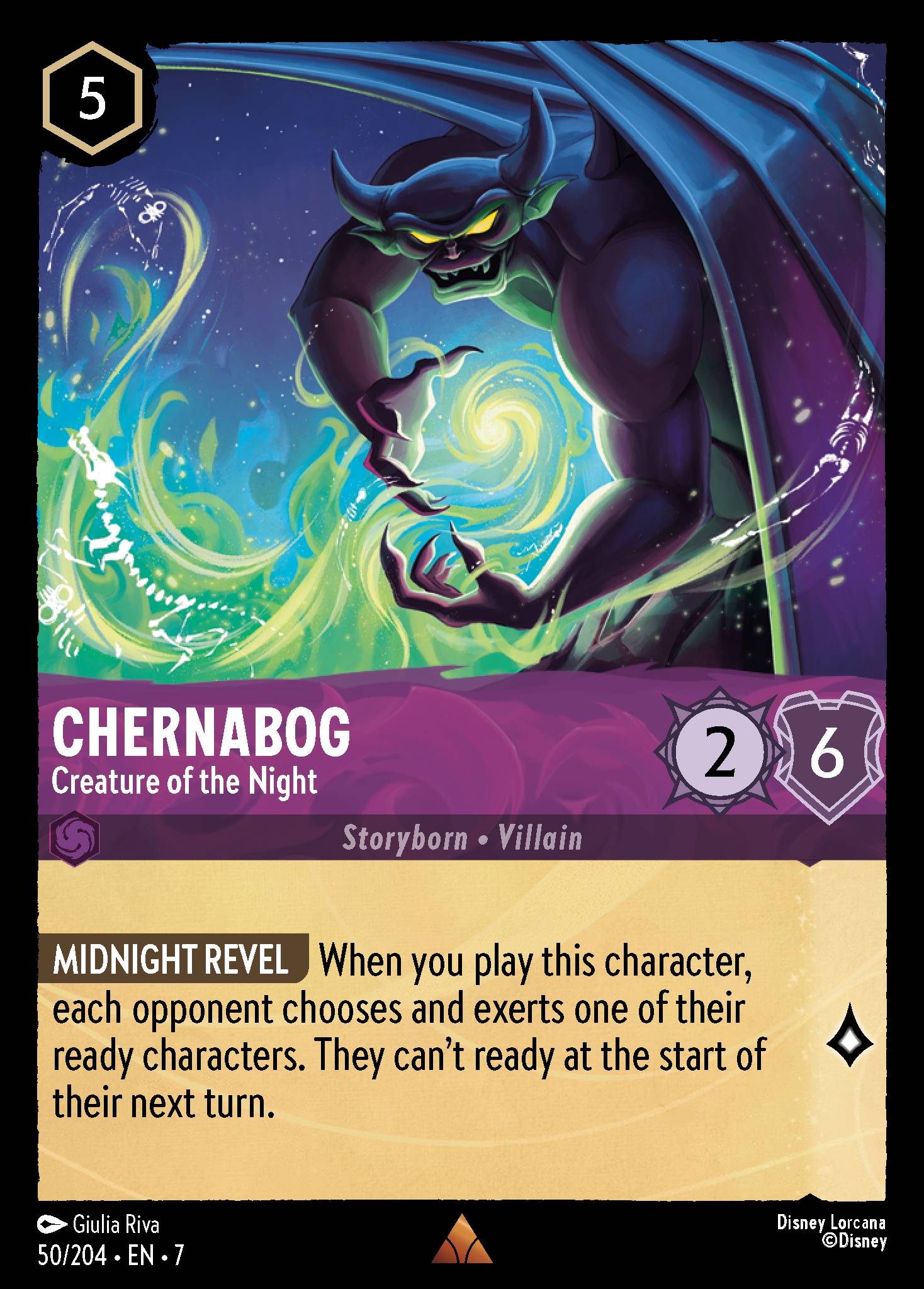 Chernabog - Creature of the Night - Rare Lorcana Card