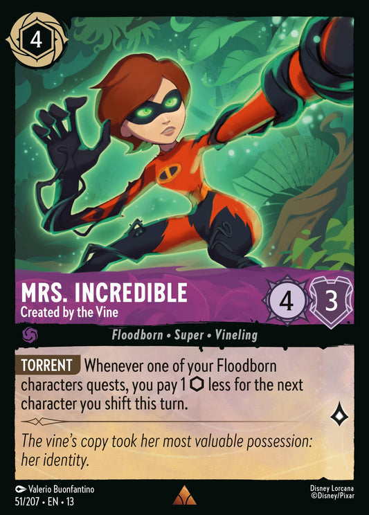 Mrs. Incredible - Created by the Vine - Rare Lorcana Card