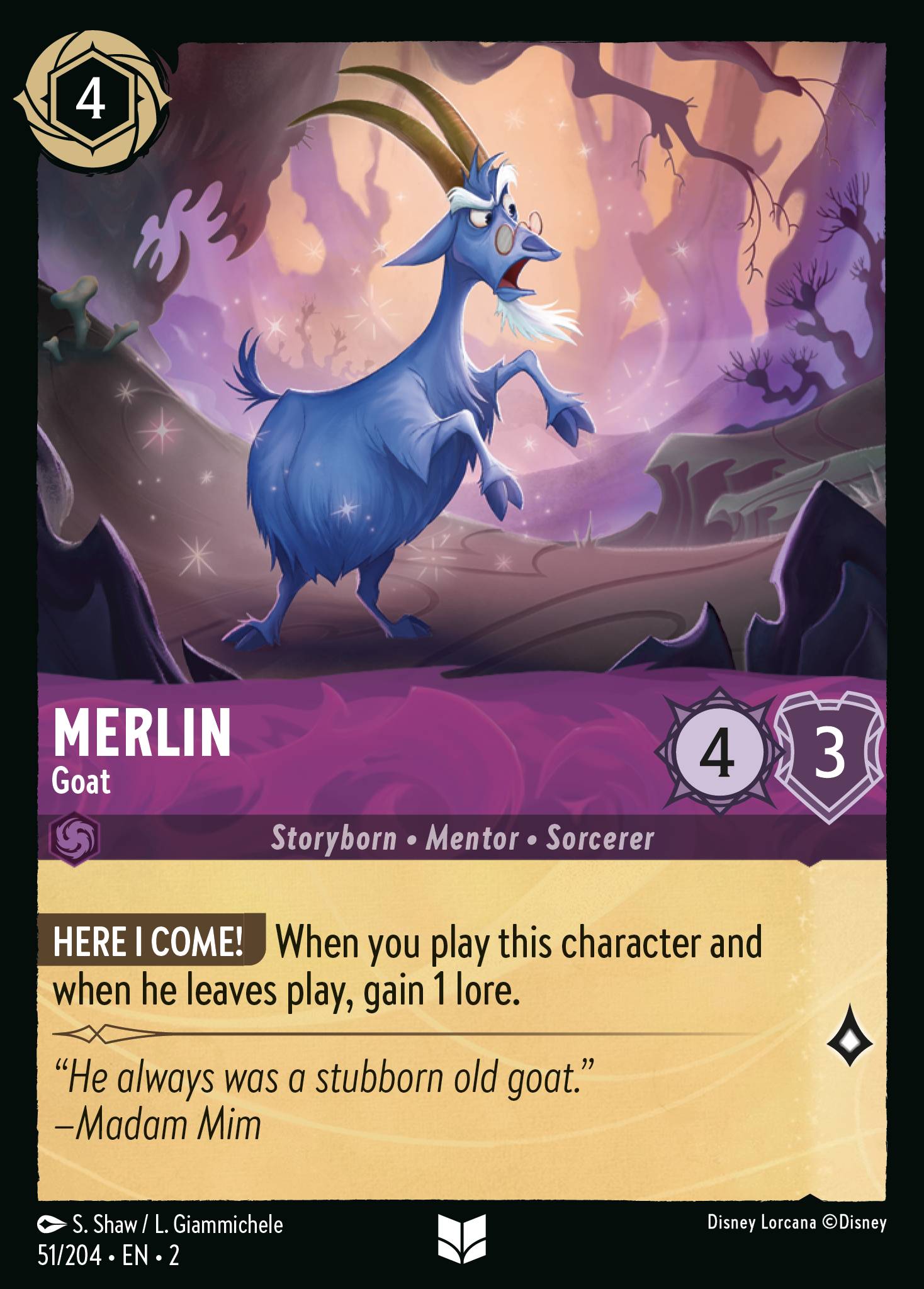 Merlin - Goat - Uncommon Lorcana Card