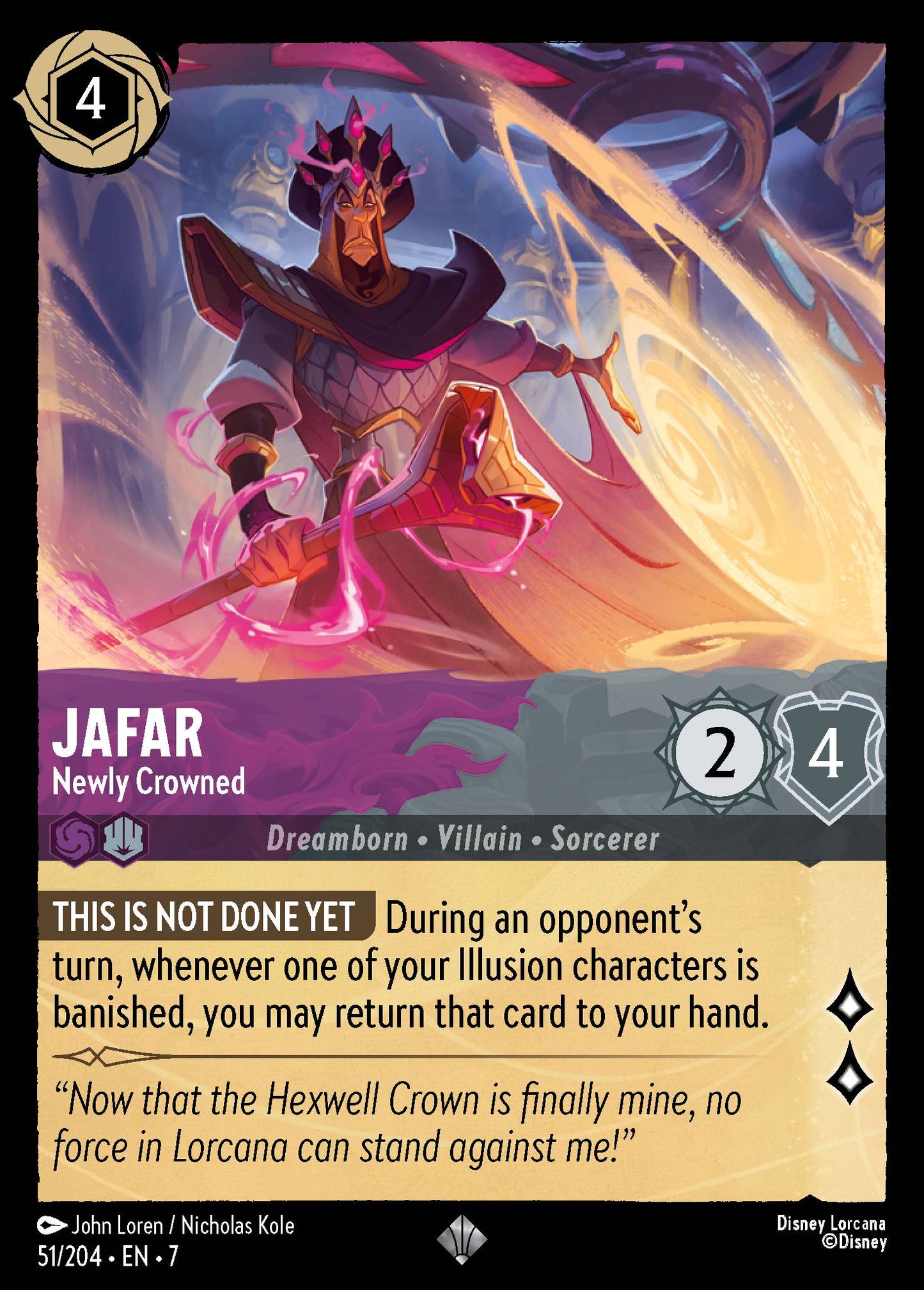 Jafar - Newly Crowned - Super Rare Lorcana Card