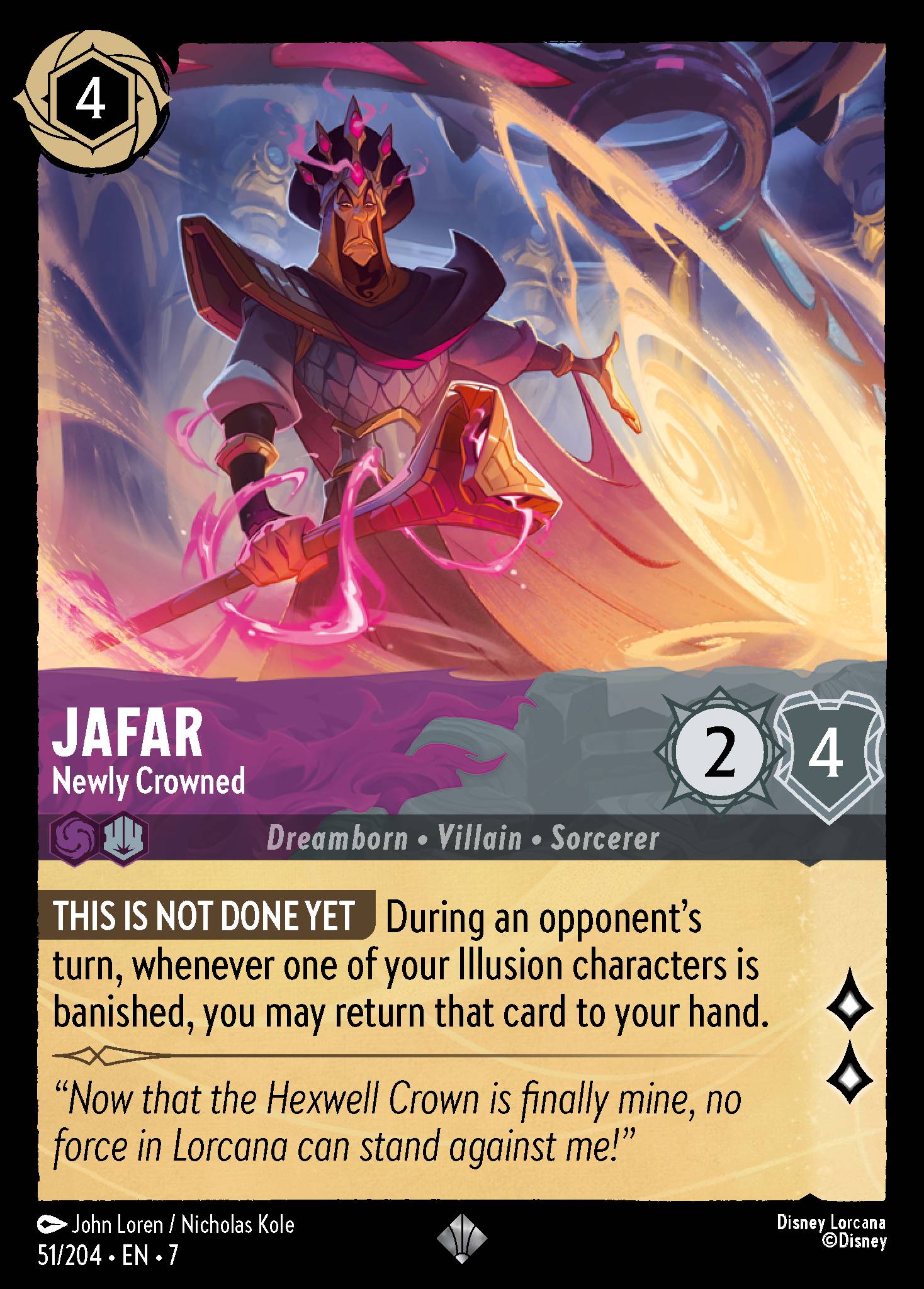 Jafar - Newly Crowned - Super Rare Lorcana Card