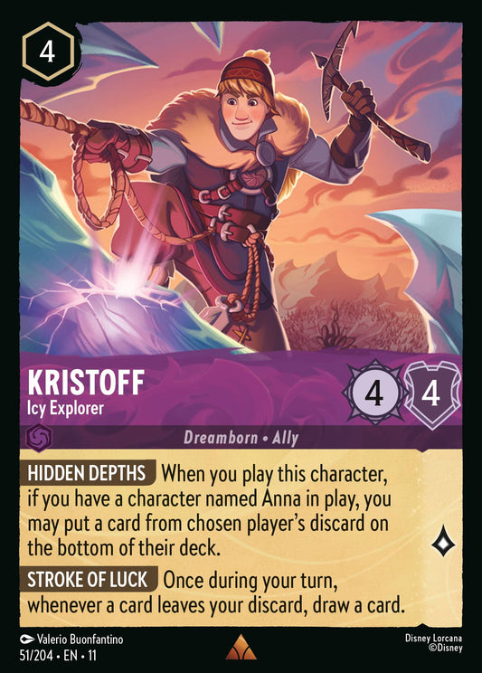 Kristoff - Icy Explorer - Rare Lorcana Card