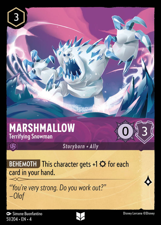 Marshmallow - Terrifying Snowman - Uncommon Lorcana Card
