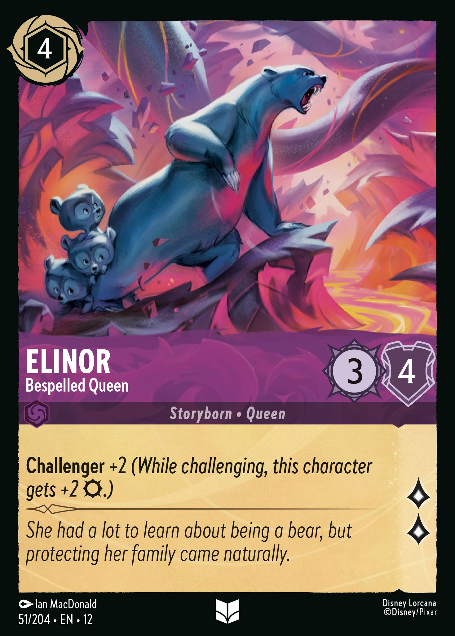 Elinor - Bespelled Queen - Uncommon Lorcana Card