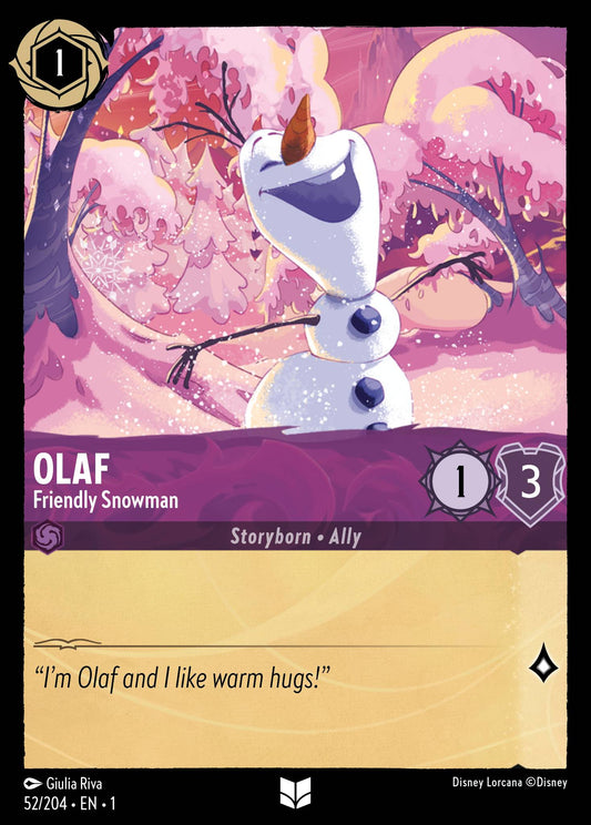 Olaf - Friendly Snowman - Uncommon Lorcana Card