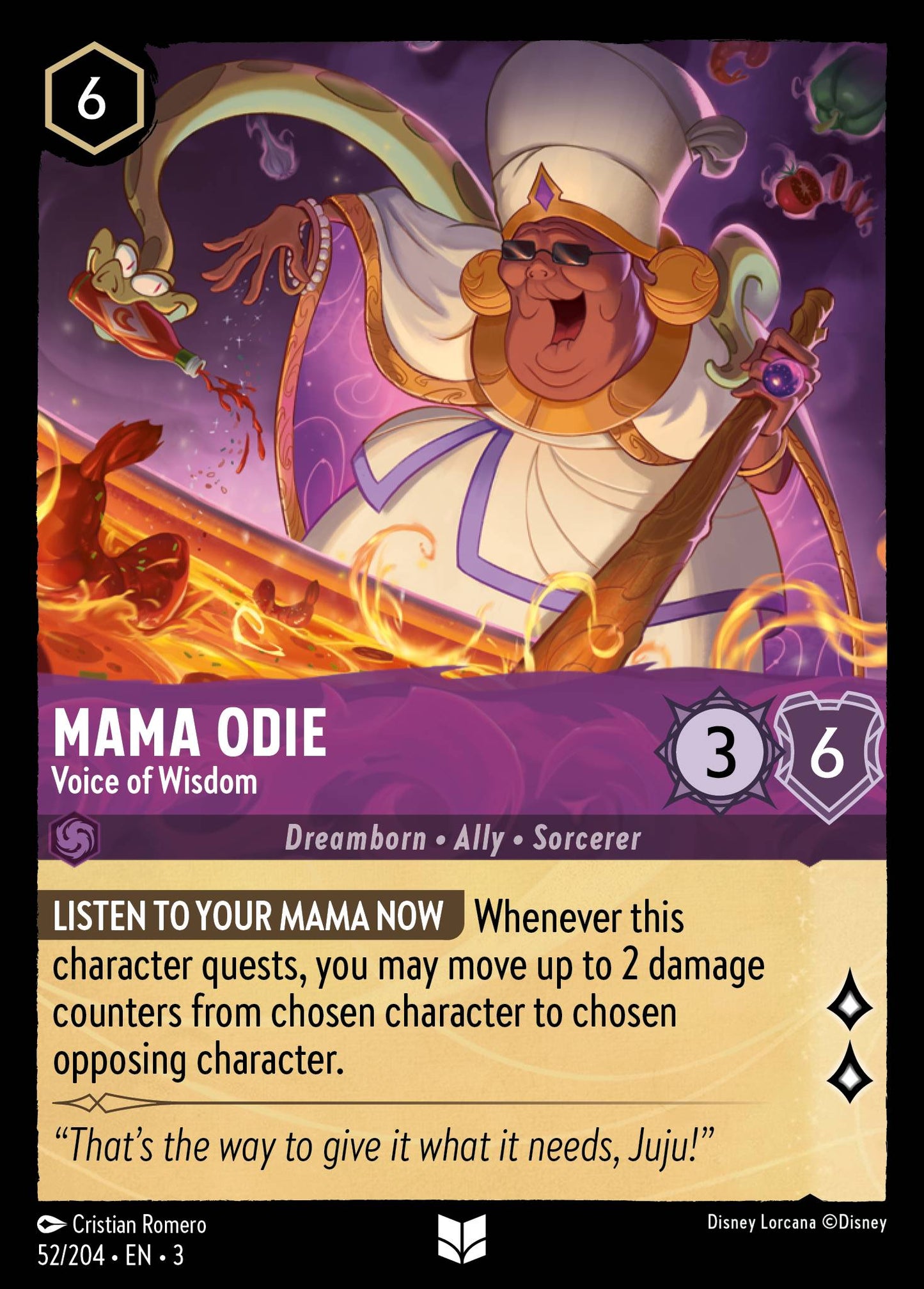 Mama Odie - Voice of Wisdom - Disney Lorcana Card