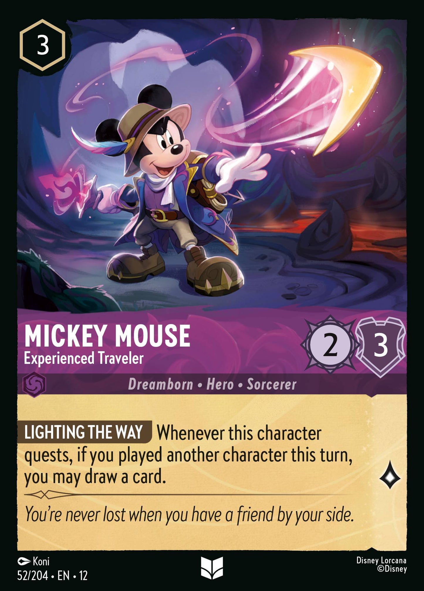 Mickey Mouse - Experienced Traveler - Uncommon Lorcana Card