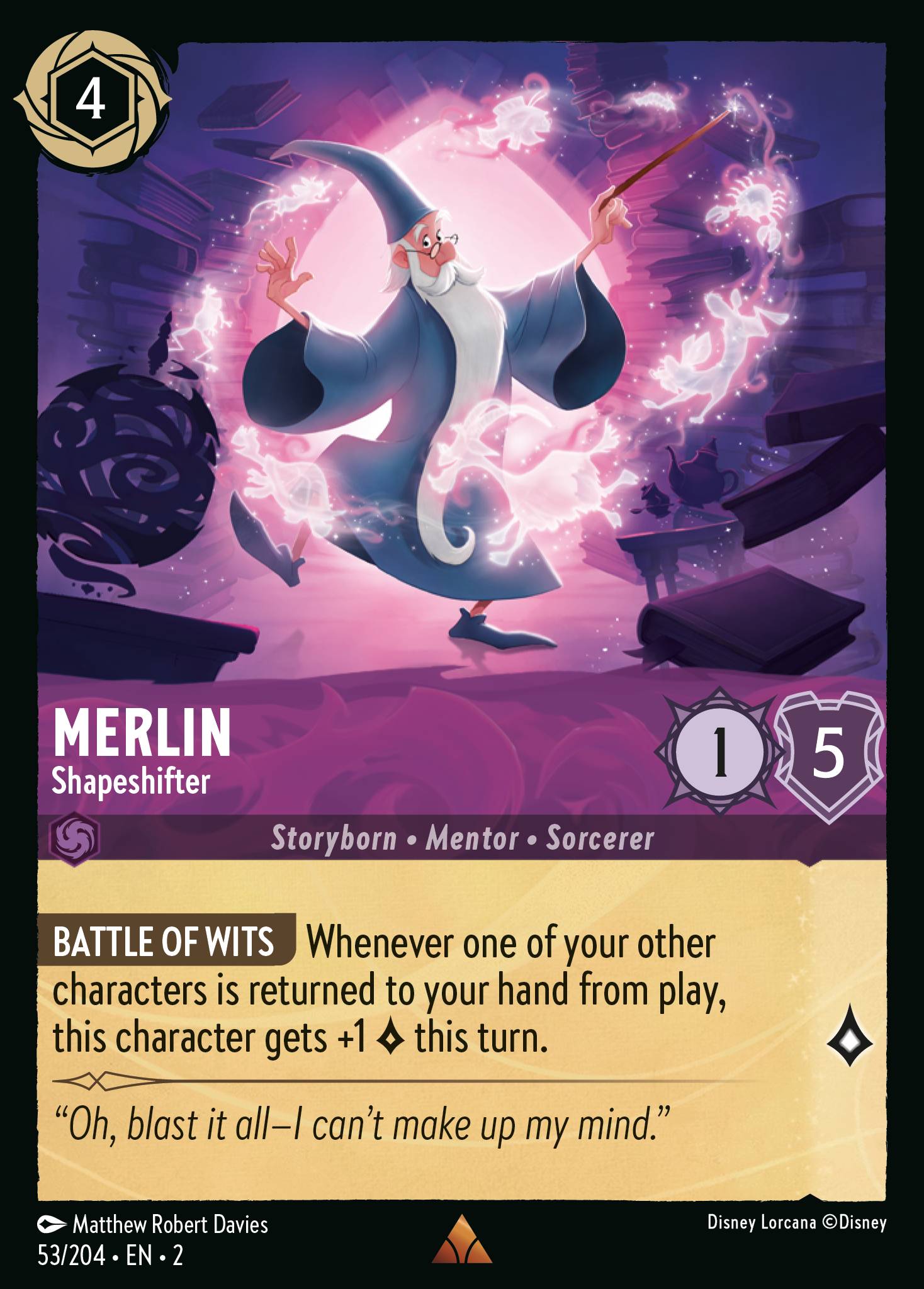 Merlin - Shapeshifter - Rare Lorcana Card