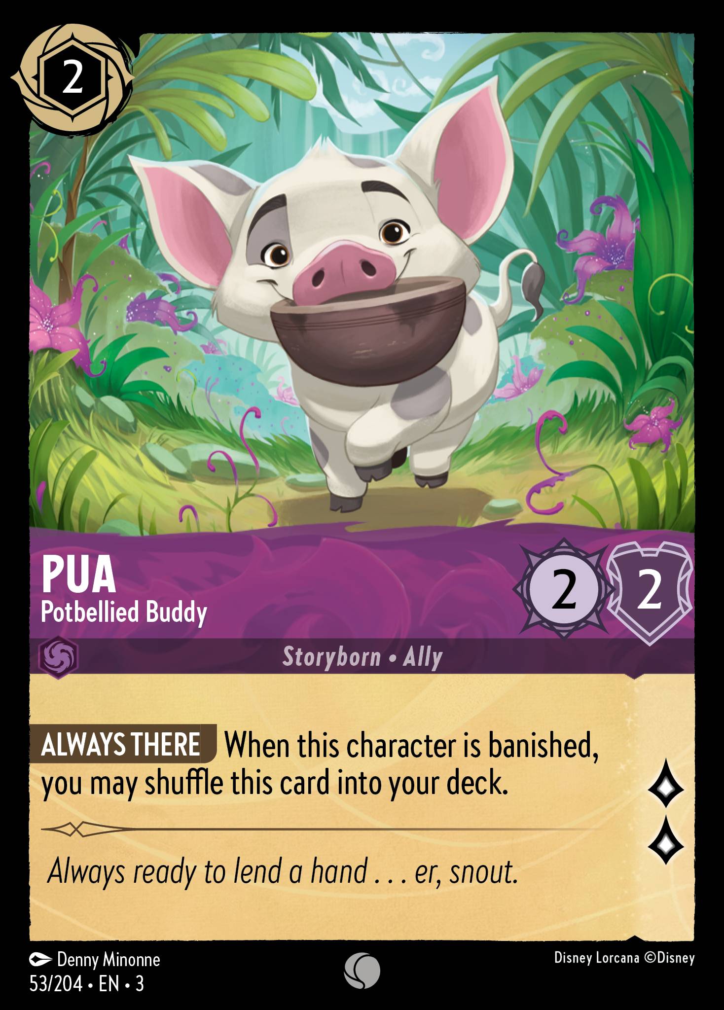 Pua - Potbellied Buddy - Common Lorcana Card