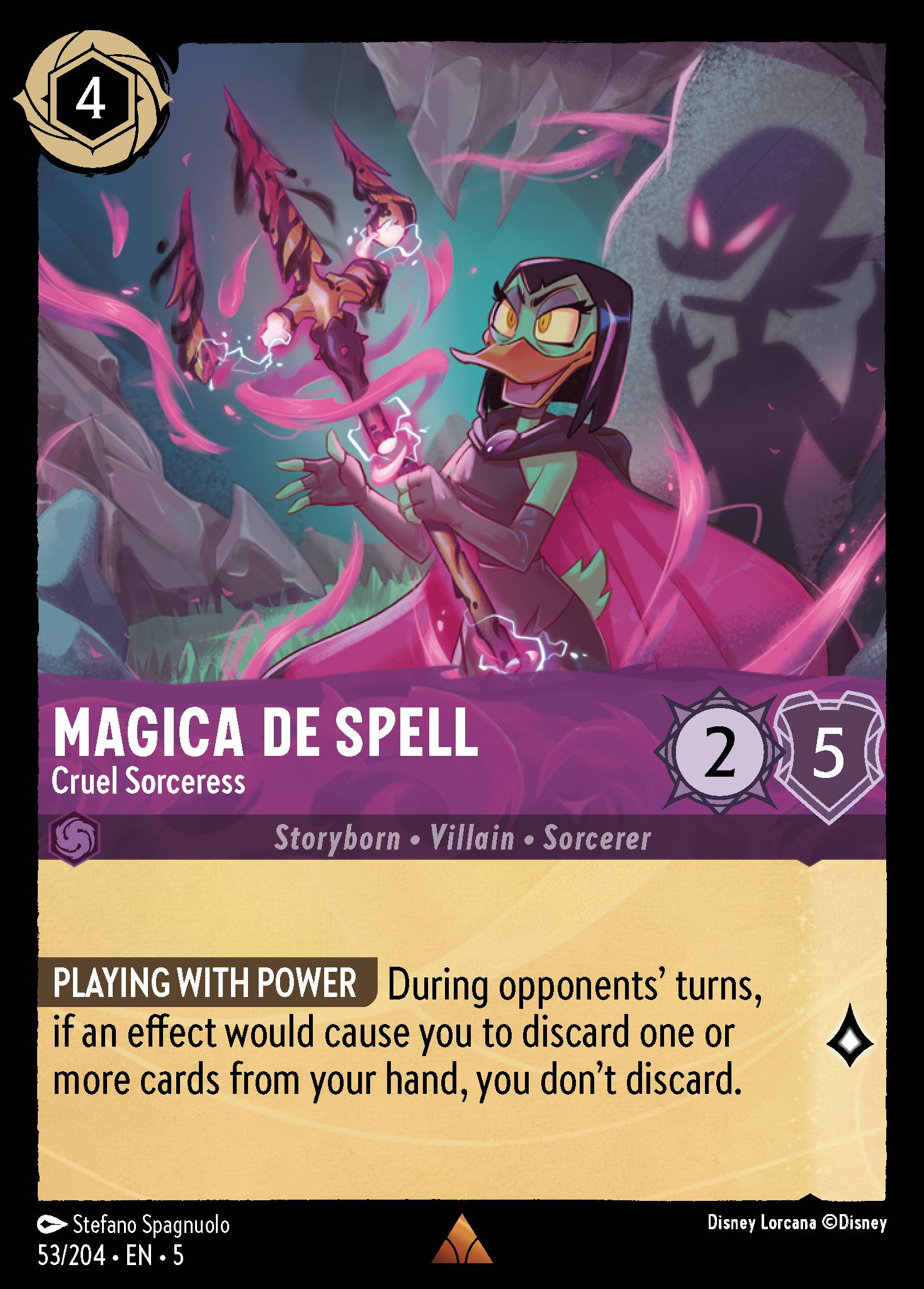 Magica De Spell - Cruel Sorceress - Rare Lorcana Card