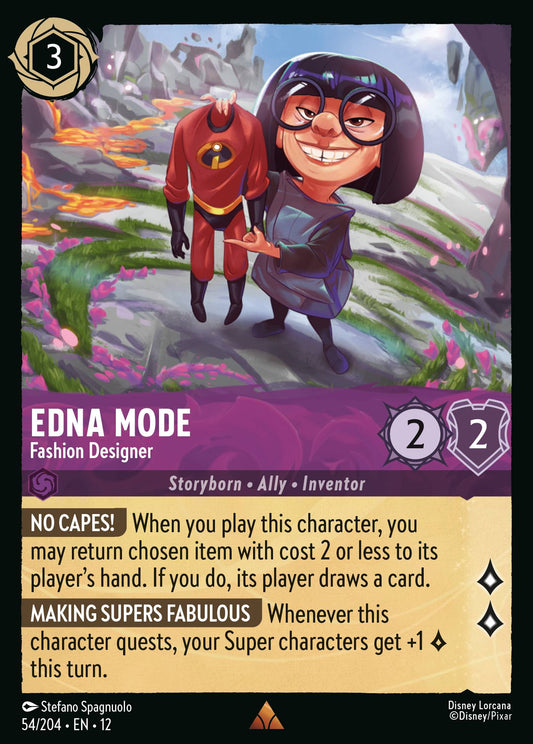 Edna Mode - Fashion Designer - Rare Lorcana Card