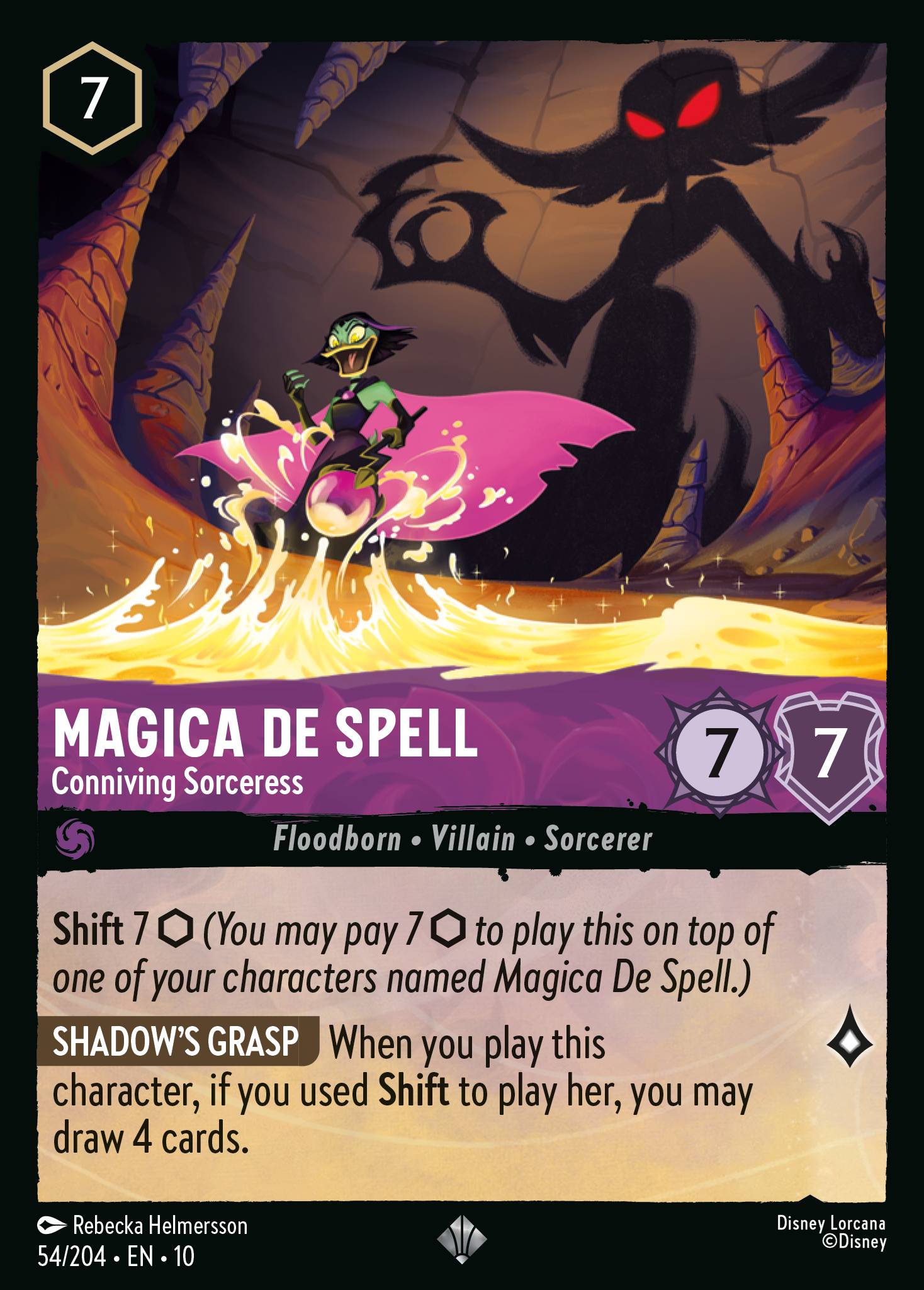 Magica De Spell - Conniving Sorceress - Super Rare Lorcana Card