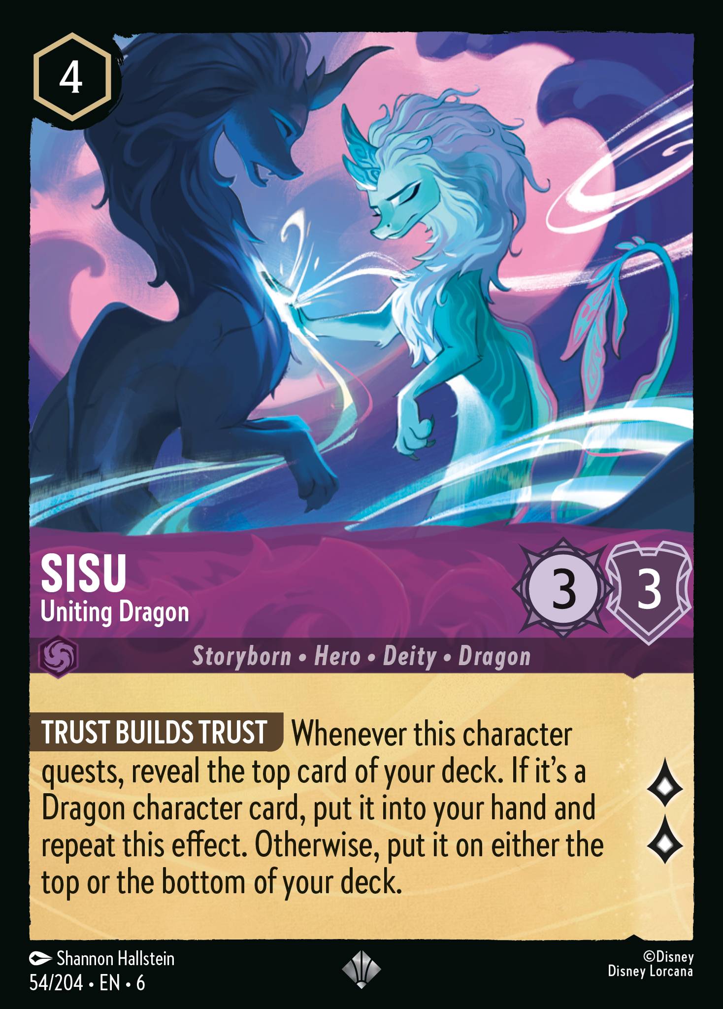 Sisu - Uniting Dragon - Super Rare Lorcana Card
