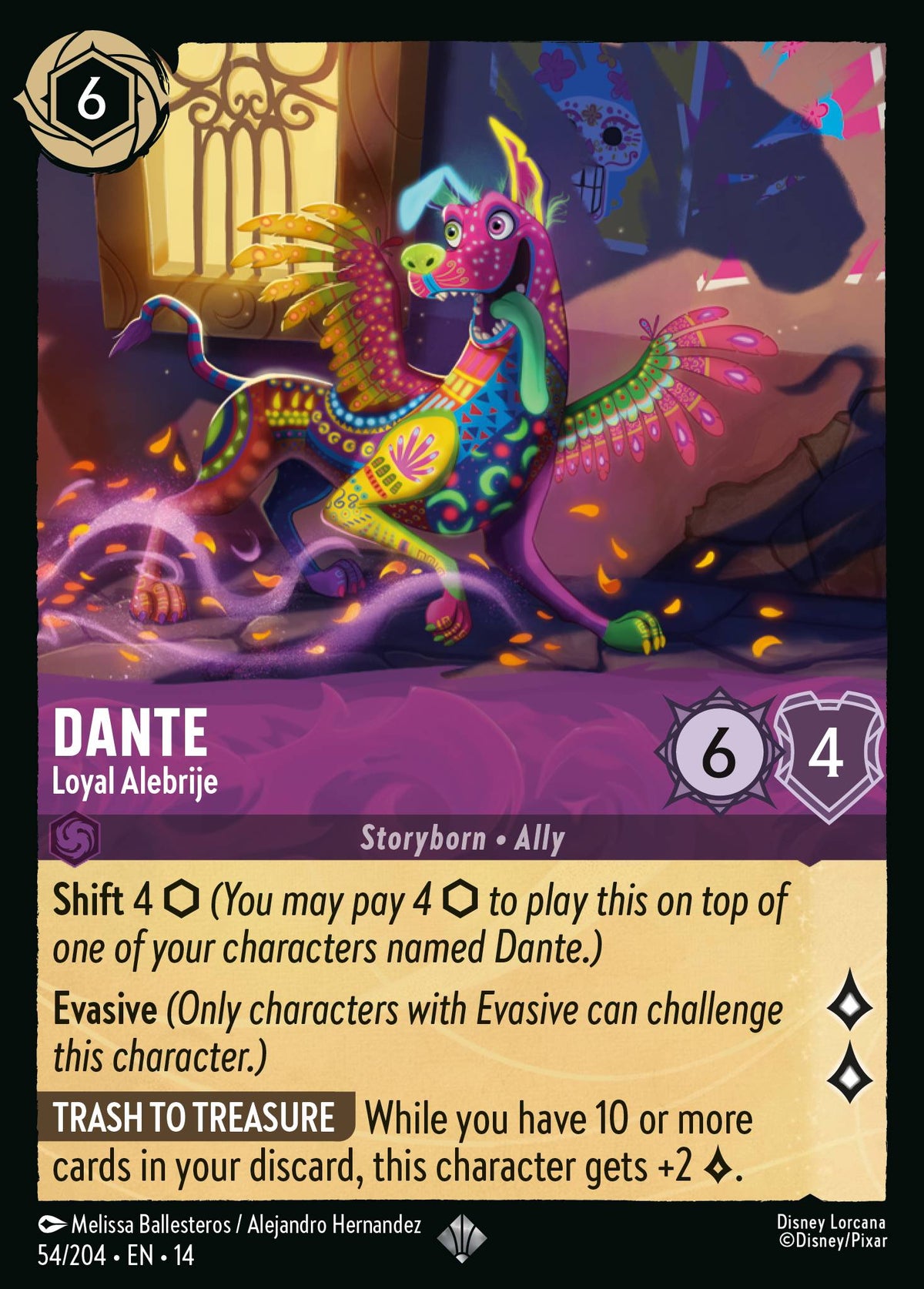Dante - Loyal Alebrije - Super Rare Lorcana Card