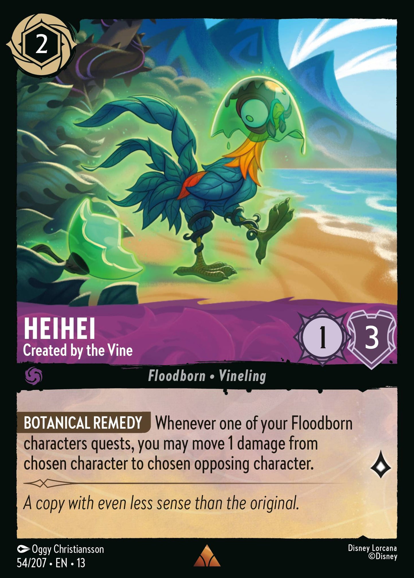 HeiHei - Created by the Vine - Rare Lorcana Card
