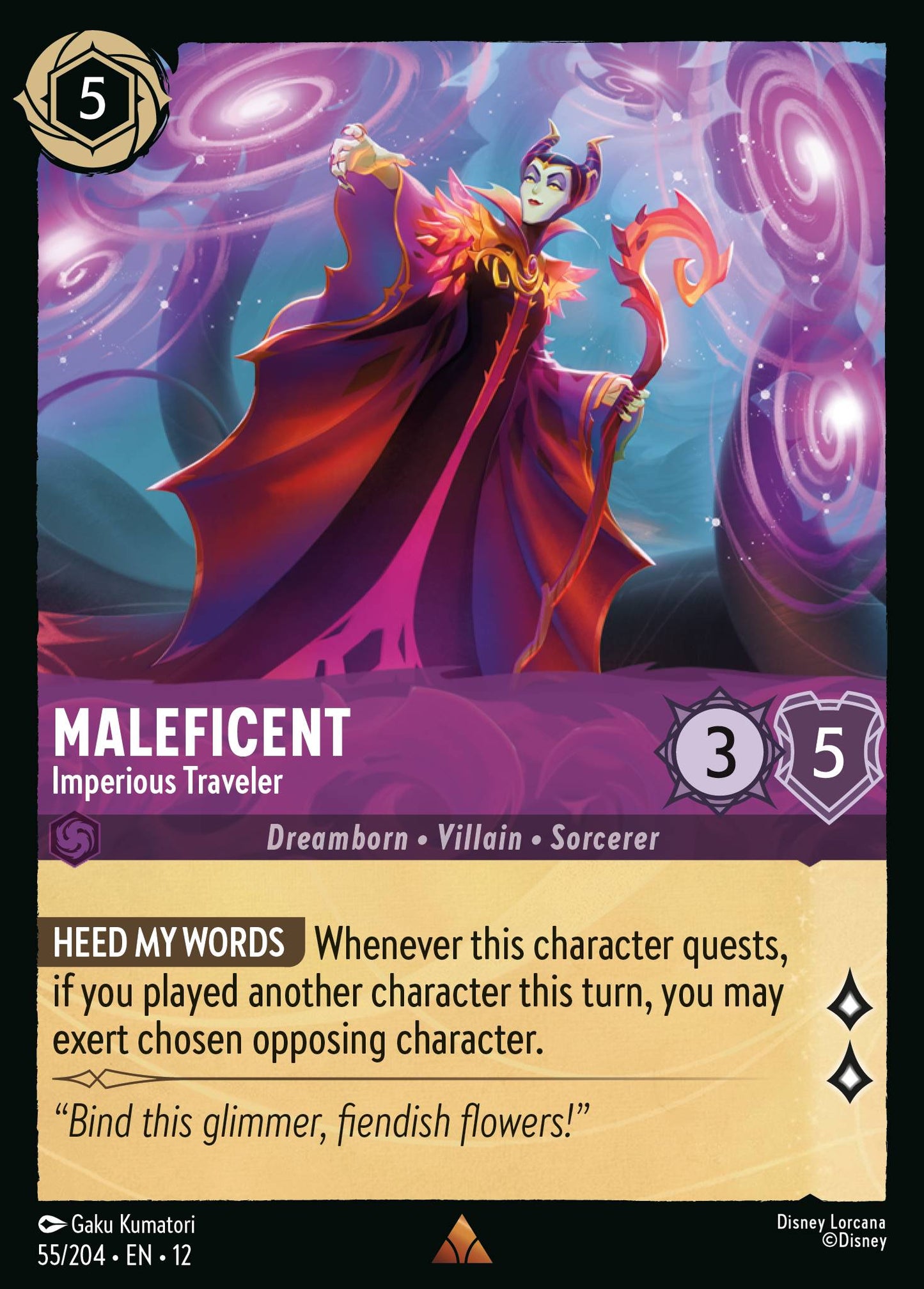 Maleficent - Imperious Traveler - Rare Lorcana Card