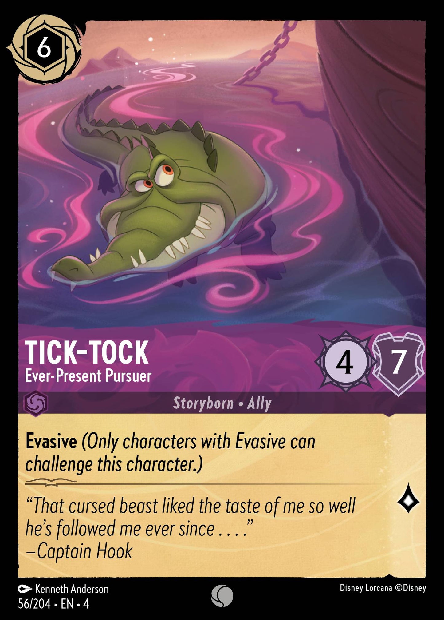 Tick-Tock - Ever-Present Pursuer - Common Lorcana Card