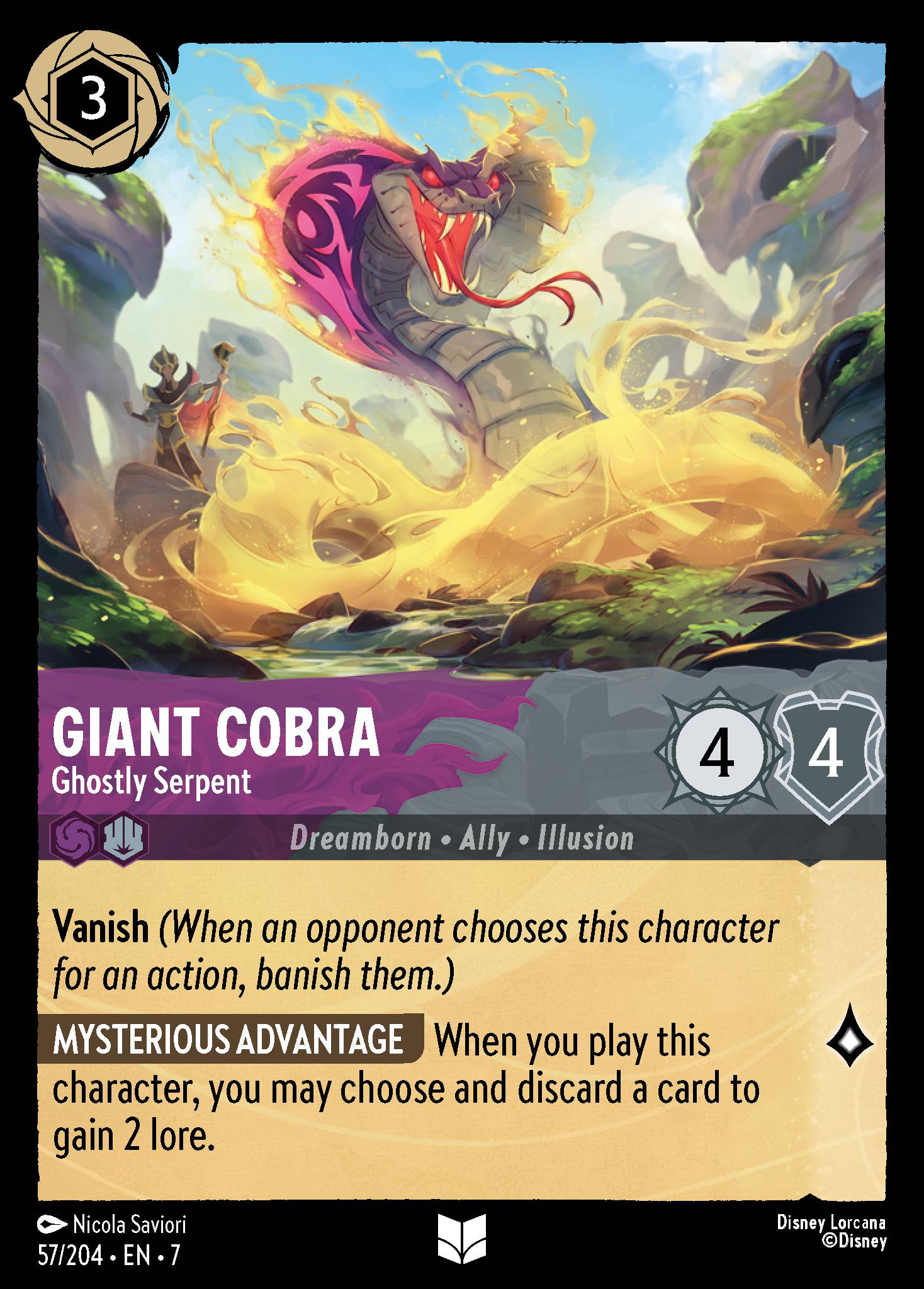 Giant Cobra - Ghostly Serpent - Uncommon Lorcana Card
