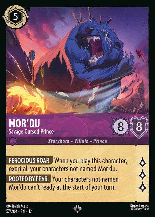 Mor'du - Savage Cursed Prince - Super Rare Lorcana Card