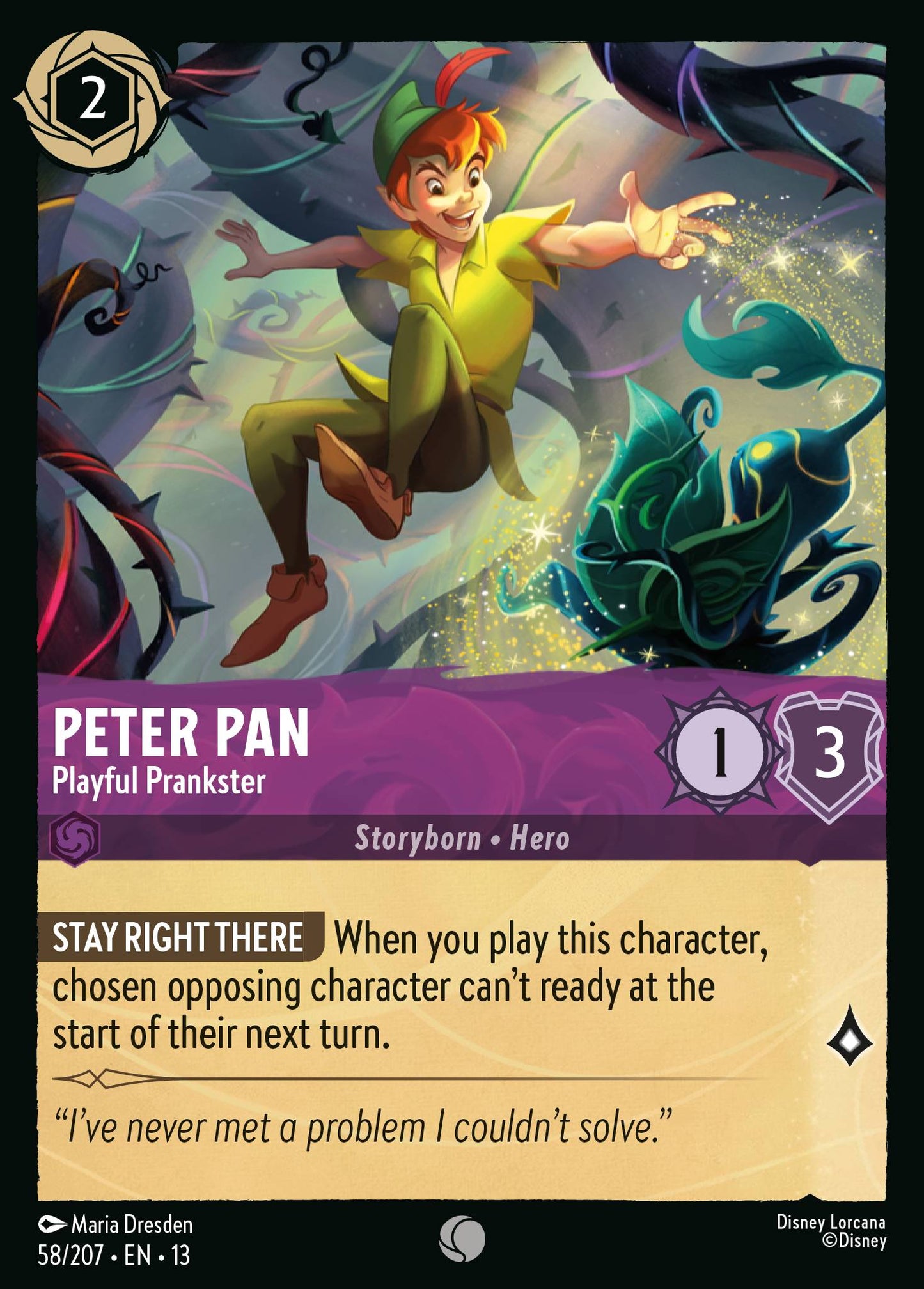 Peter Pan - Playful Prankster - Common Lorcana Card
