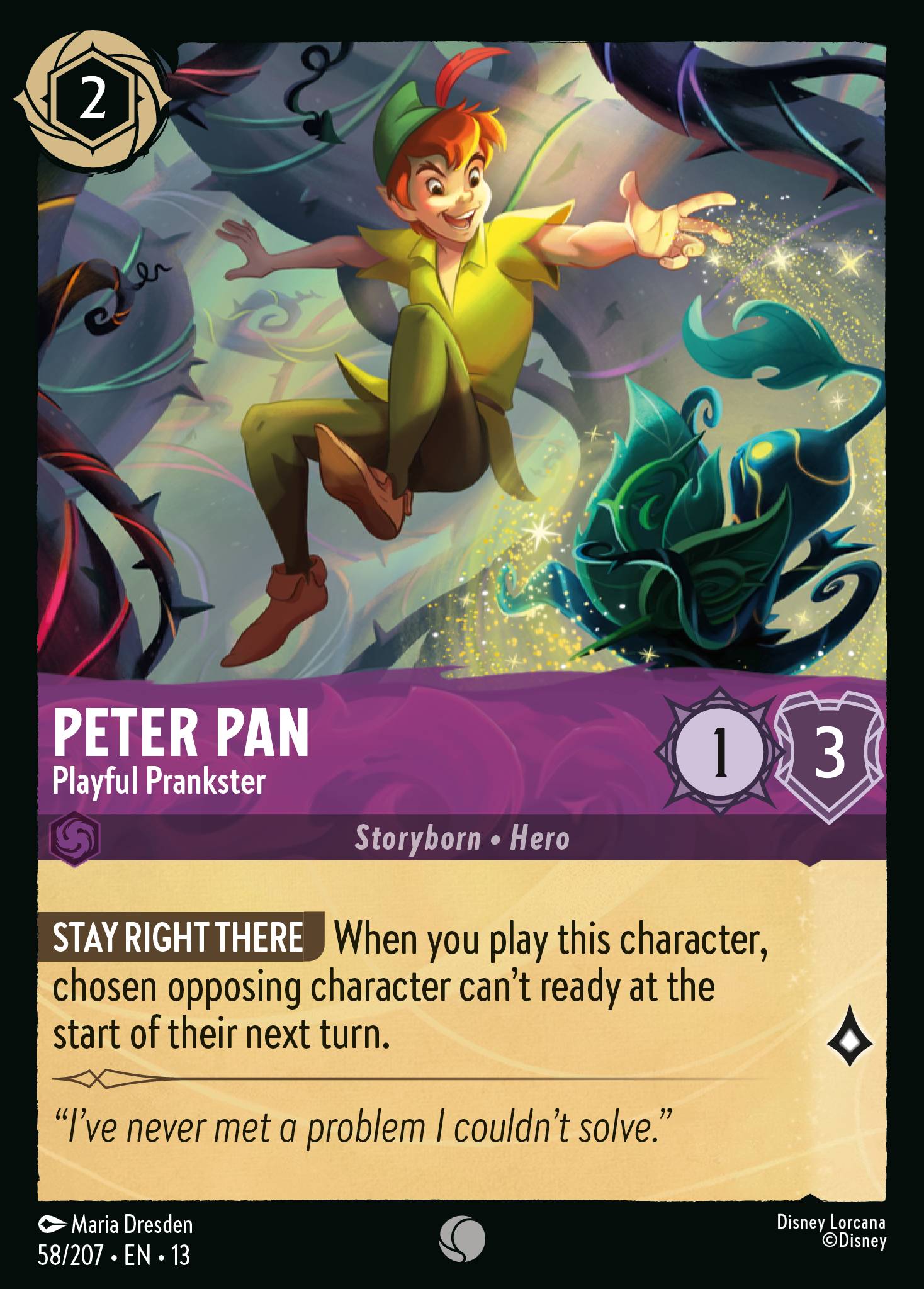 Peter Pan - Playful Prankster - Common Lorcana Card