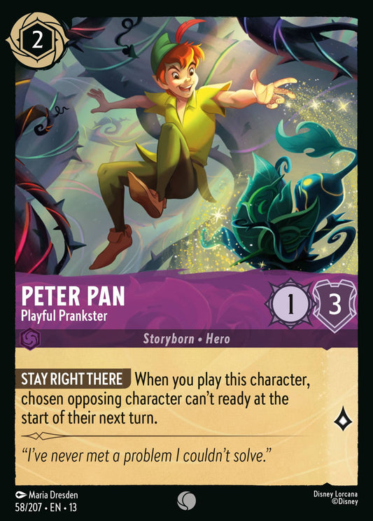 Peter Pan - Playful Prankster - Common Lorcana Card