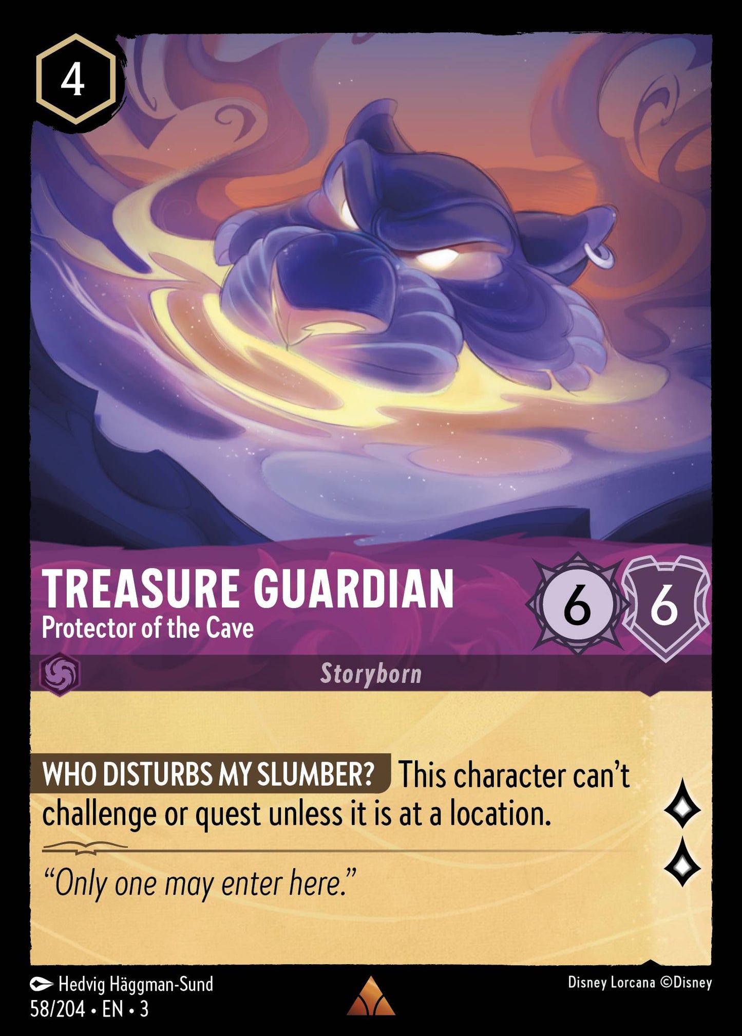 Treasure Guardian - Protector of the Cave - Rare Lorcana Card