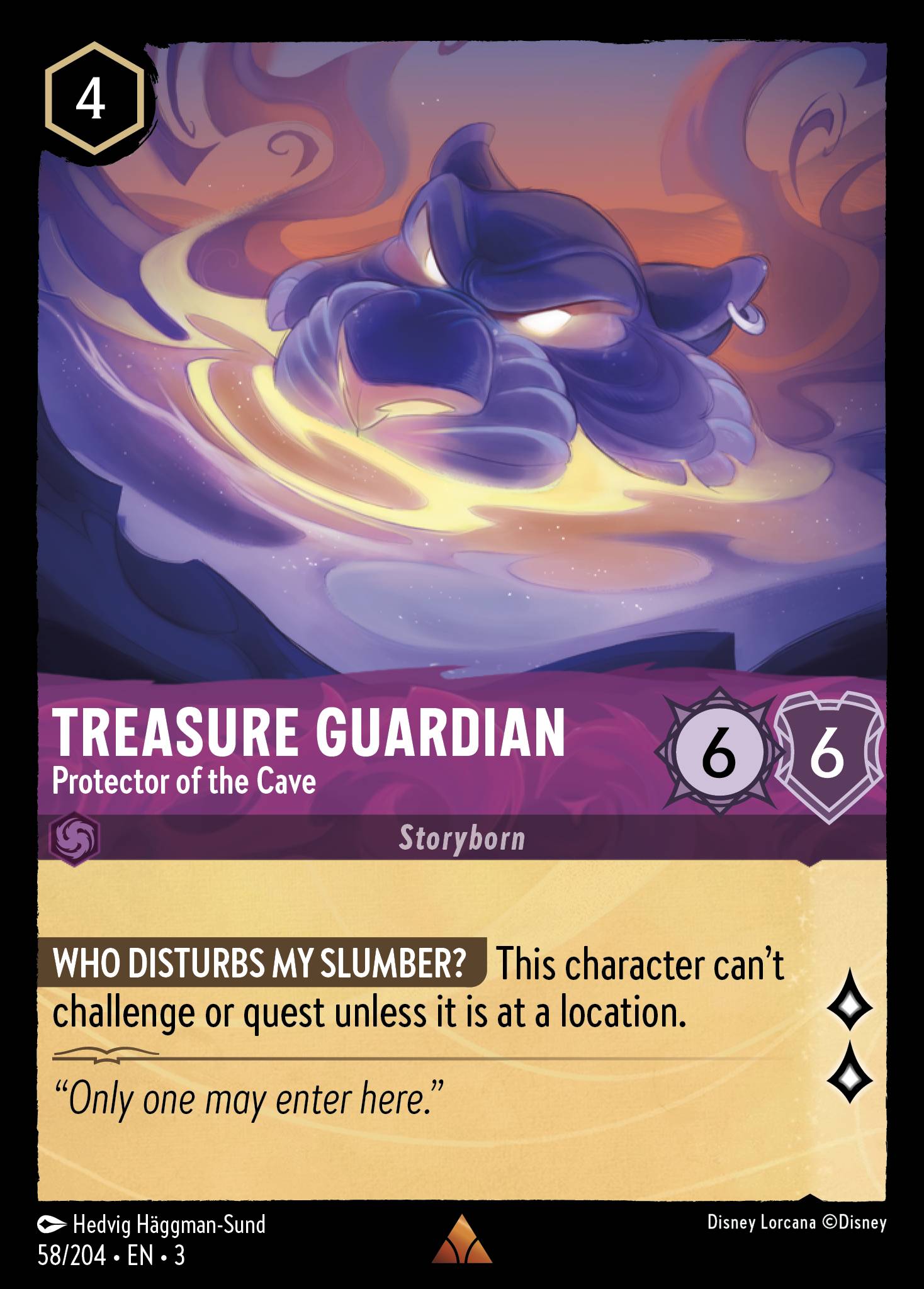 Treasure Guardian - Protector of the Cave - Rare Lorcana Card