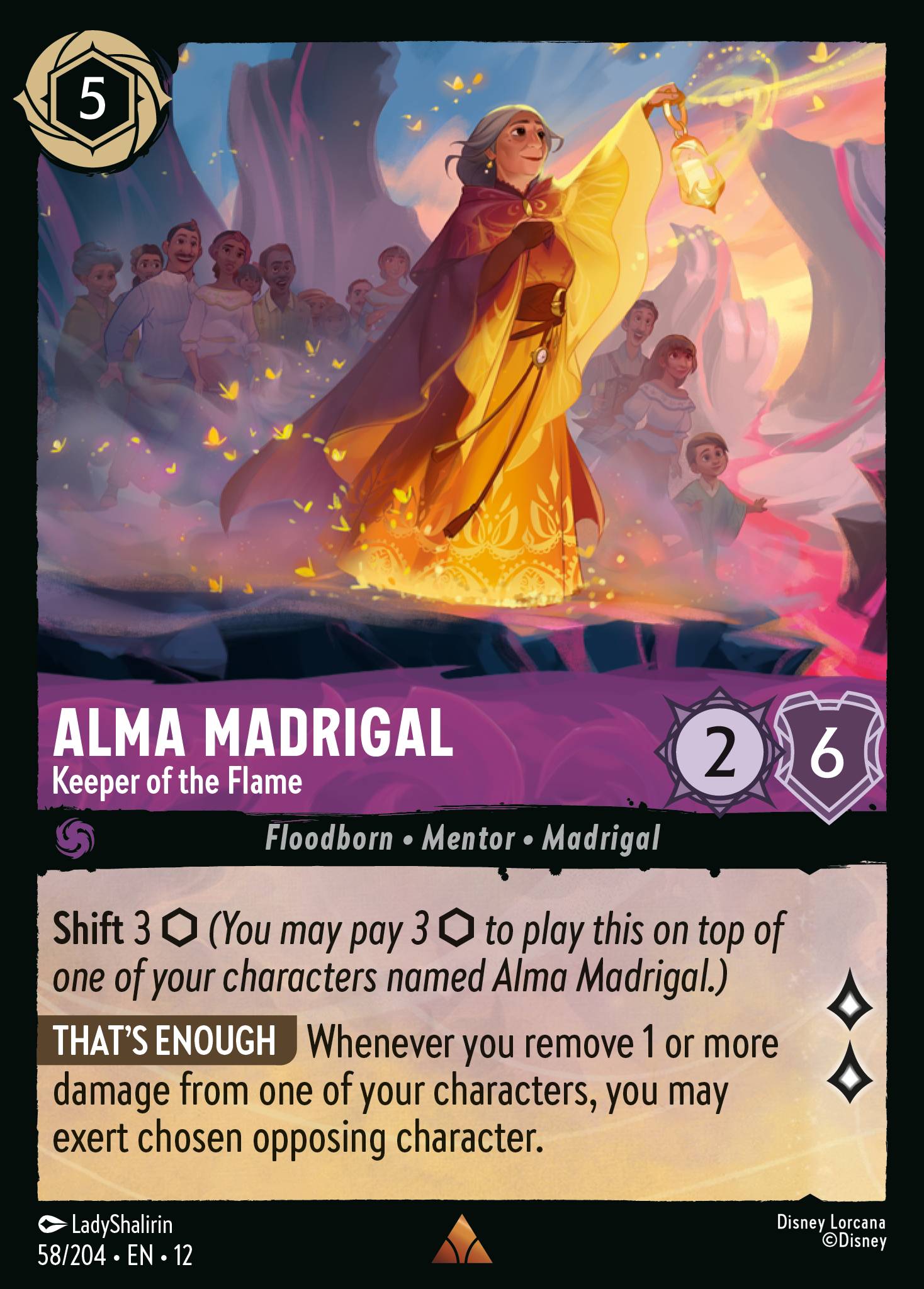Alma Madrigal - Keeper of the Flame - Rare Lorcana Card