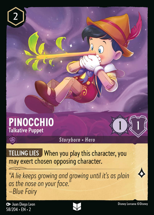 Pinocchio - Talkative Puppet - Disney Lorcana Card