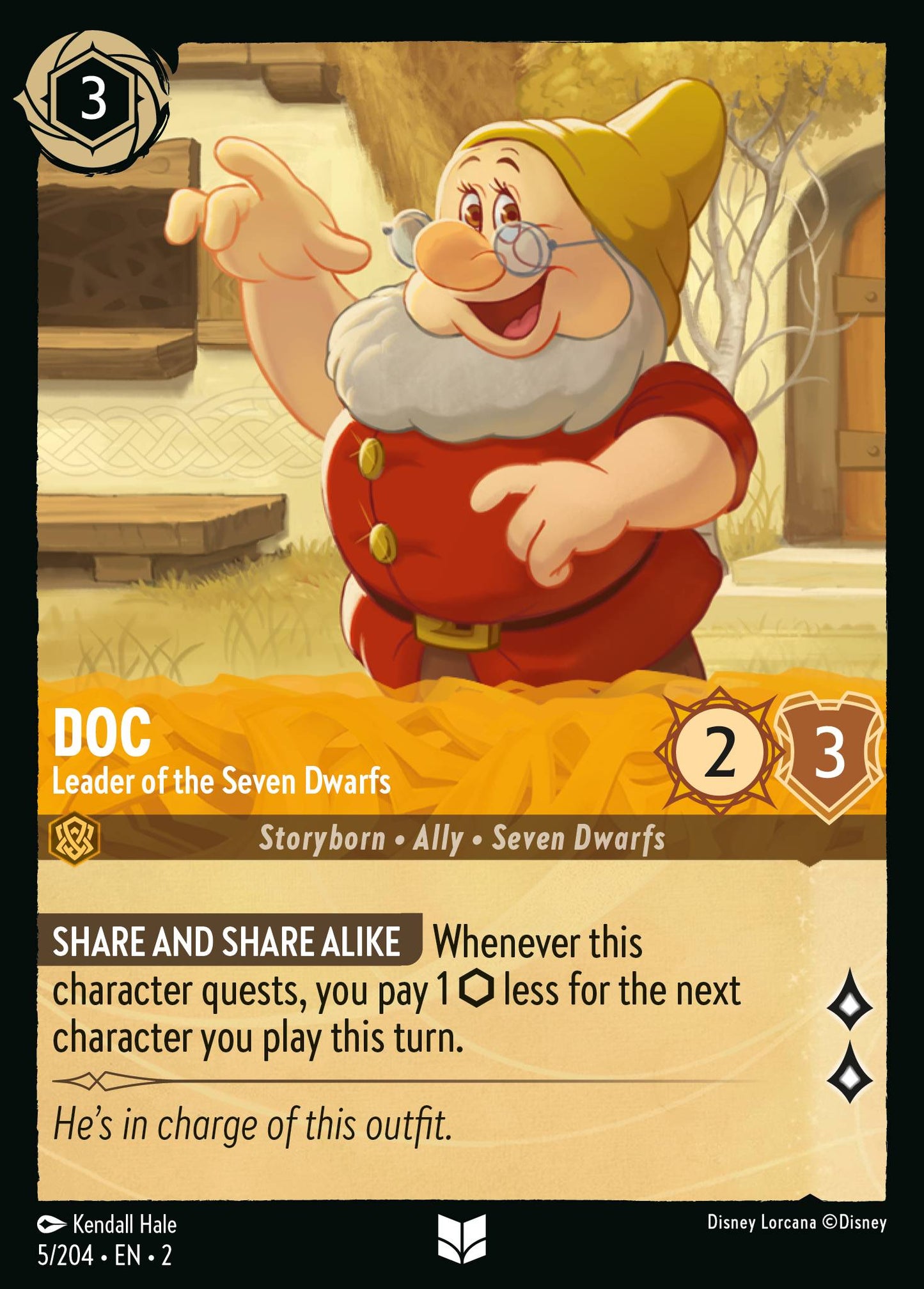 Doc - Leader of the Seven Dwarfs - Uncommon Lorcana Card
