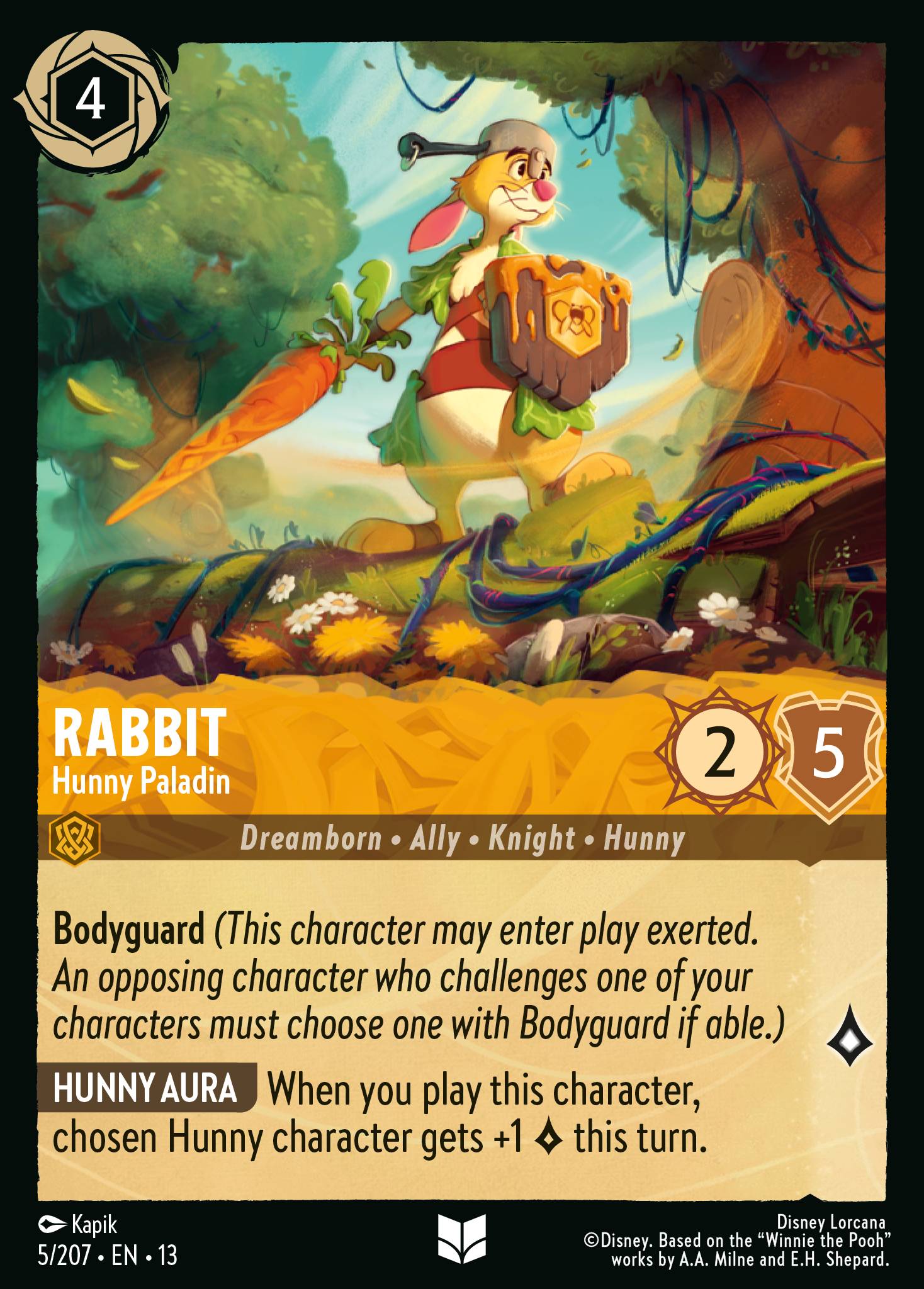 Rabbit - Hunny Paladin - Uncommon Lorcana Card