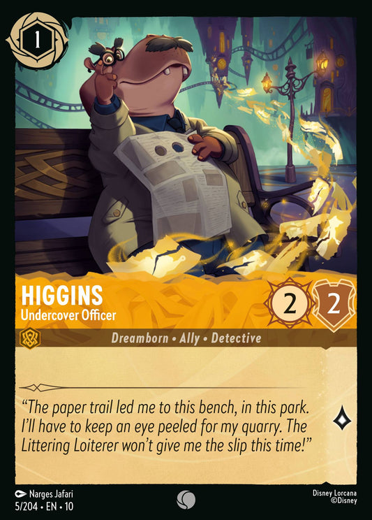 Higgins - Undercover Officer - Common Lorcana Card