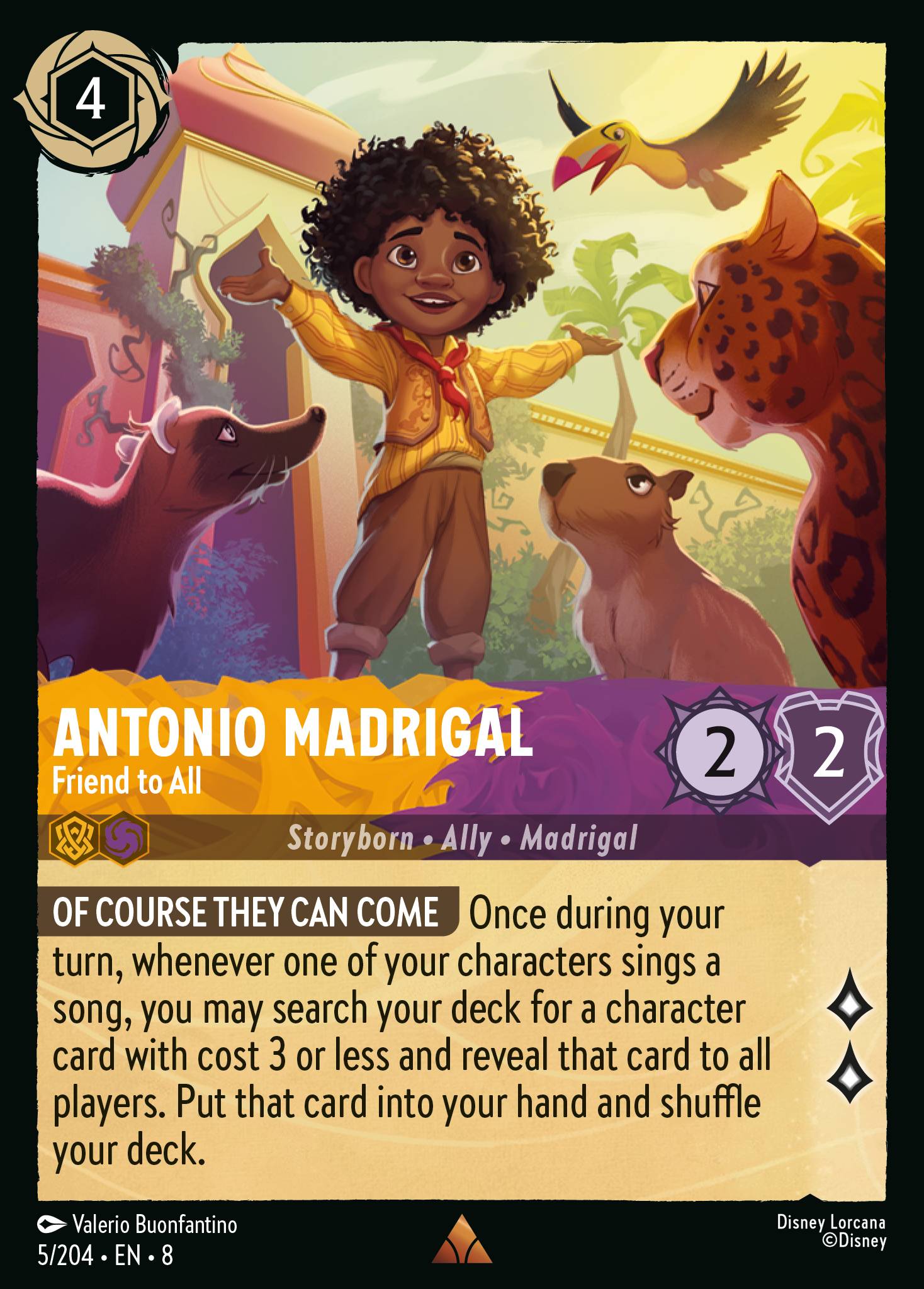 Antonio Madrigal - Friend to All - Rare Lorcana Card