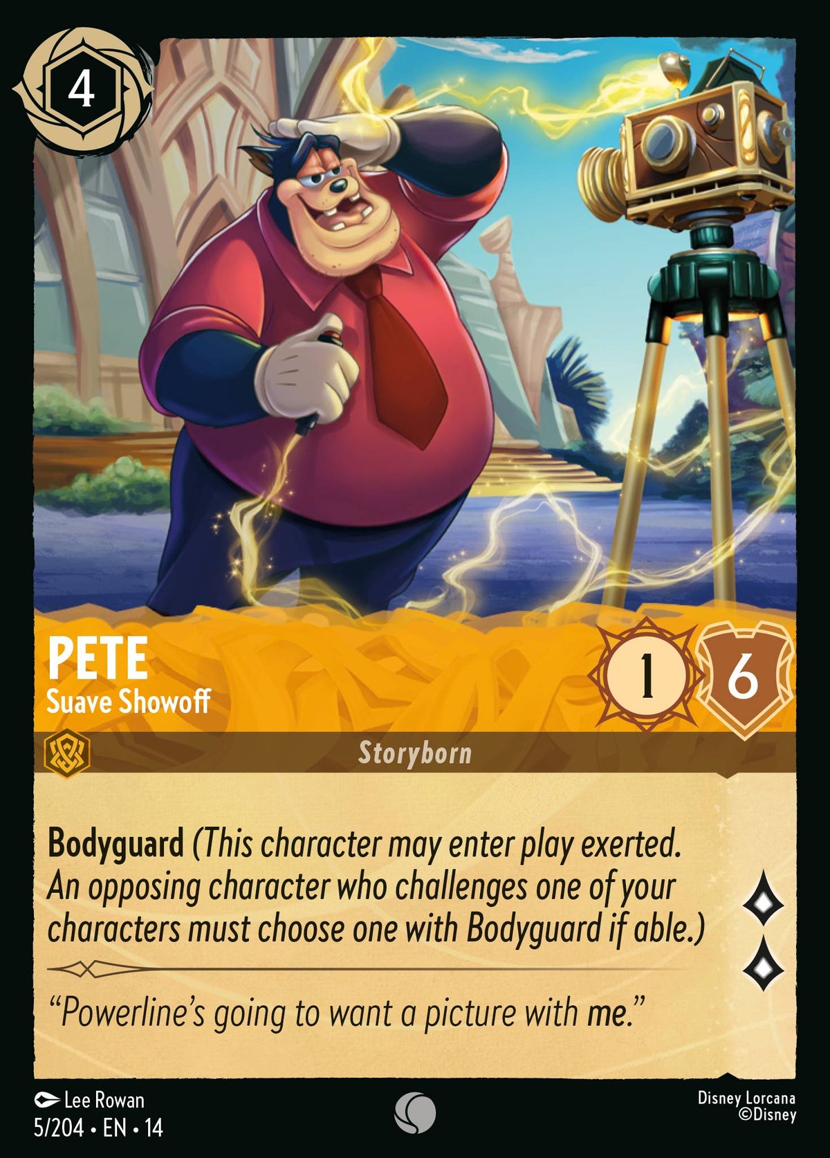 Pete - Suave Showoff - Common Lorcana Card