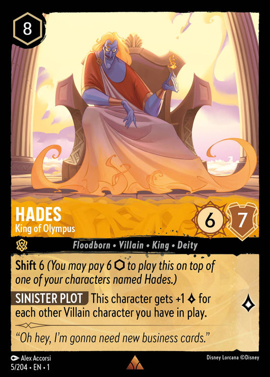 Hades - King of Olympus (Oversized) - Disney Lorcana Card