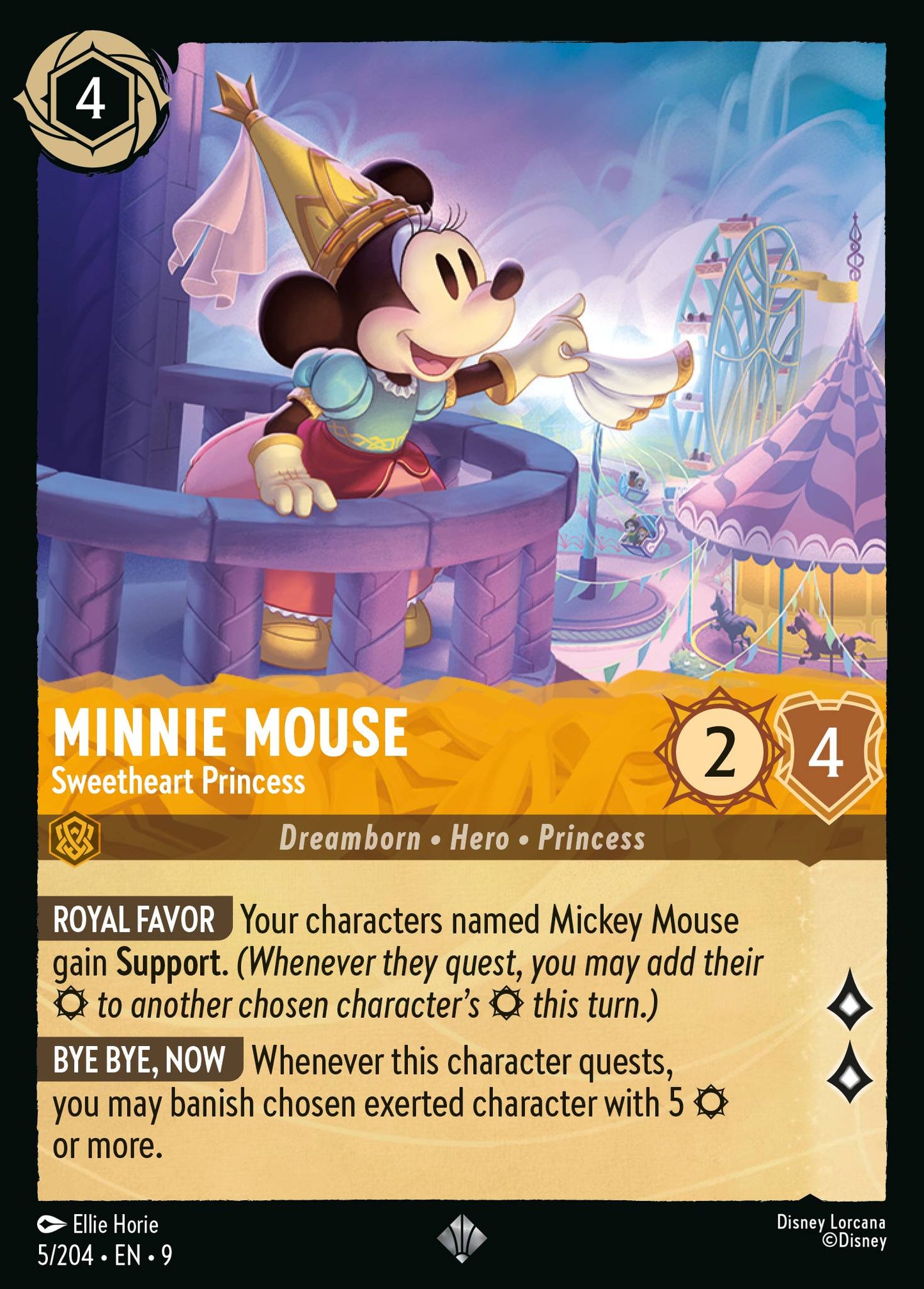 Minnie Mouse - Sweetheart Princess - Super Rare Lorcana Card