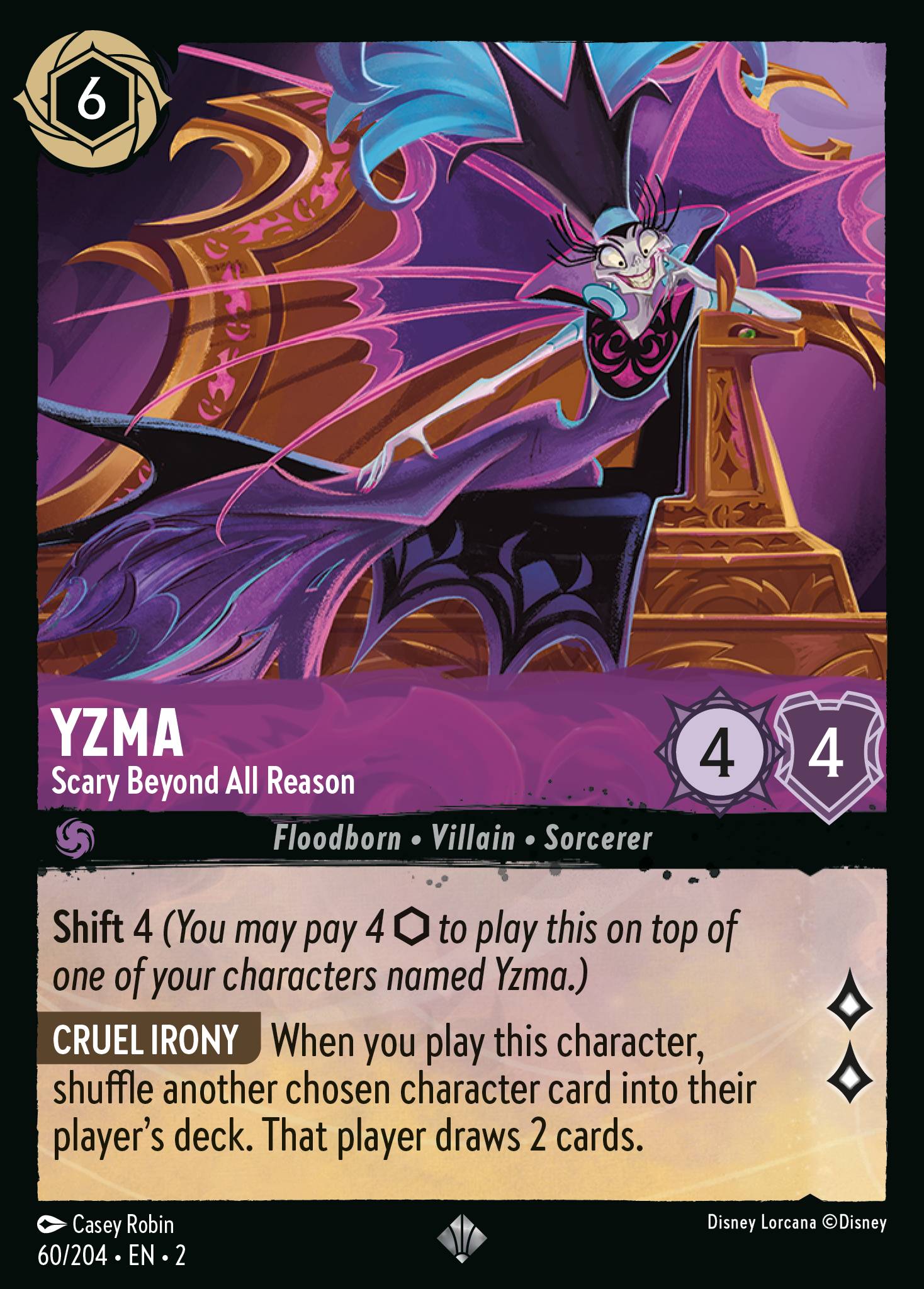 Yzma - Scary Beyond All Reason - Super Rare Lorcana Card