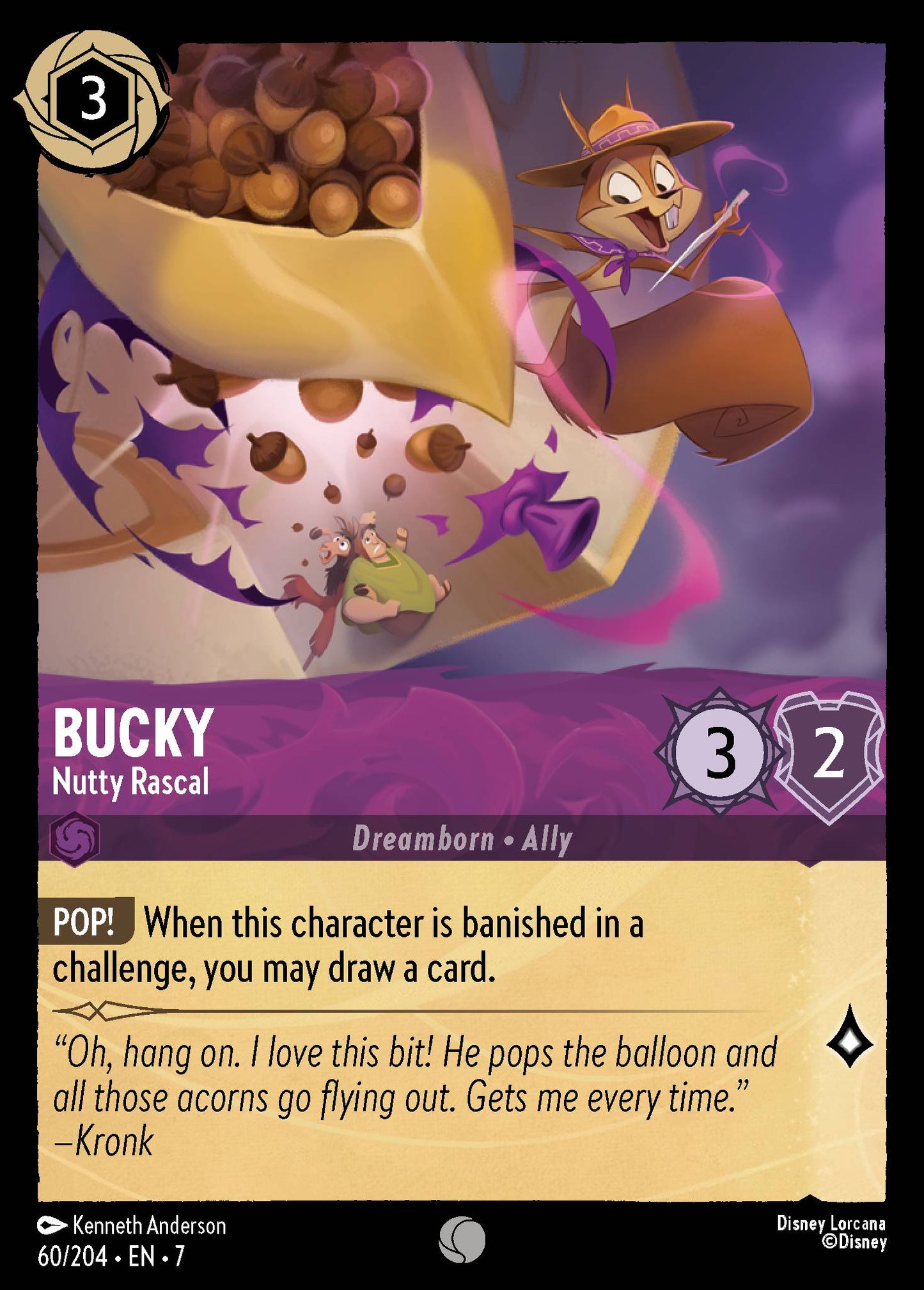 Bucky - Nutty Rascal - Common Lorcana Card