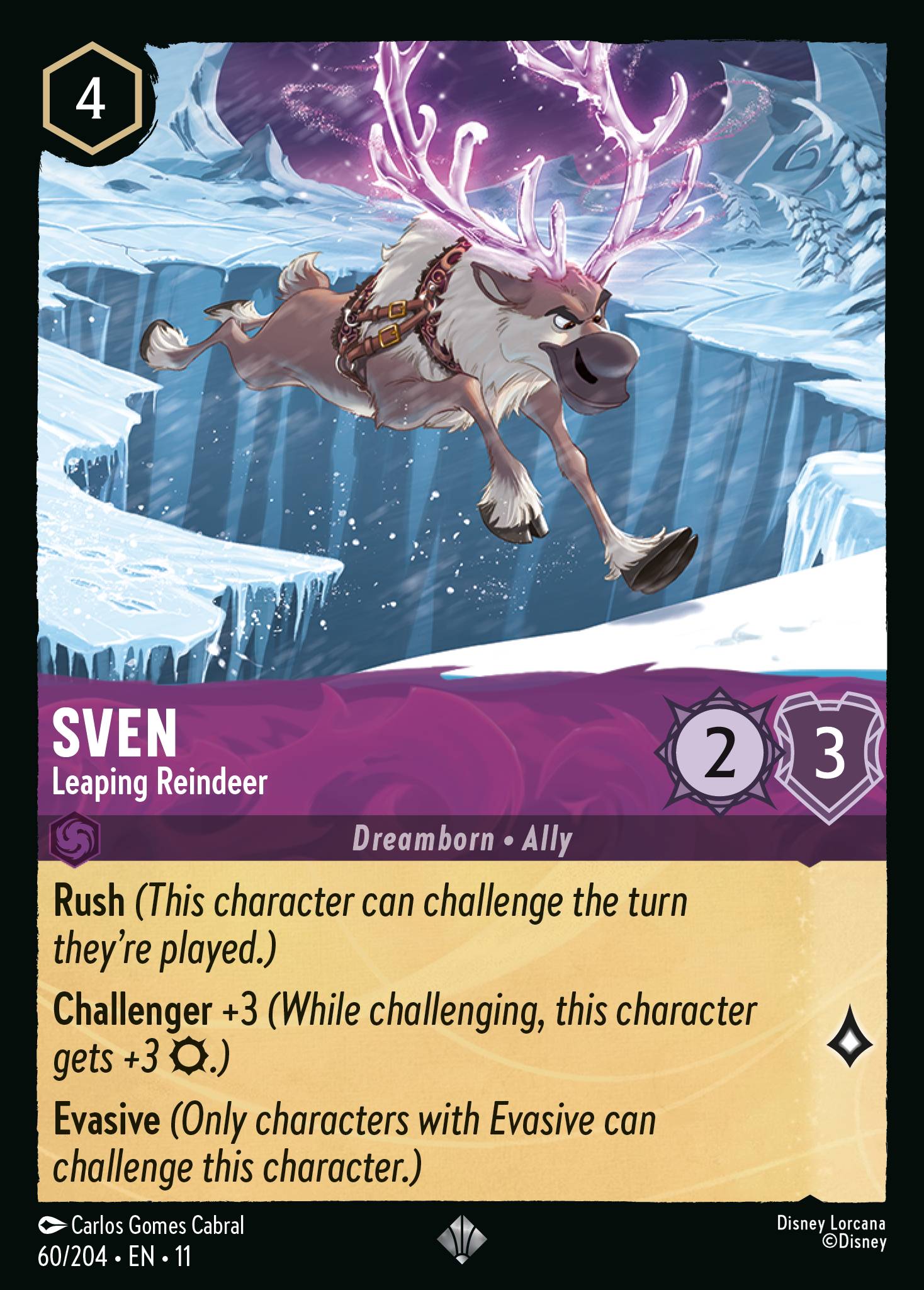 Sven - Leaping Reindeer - Super Rare Lorcana Card