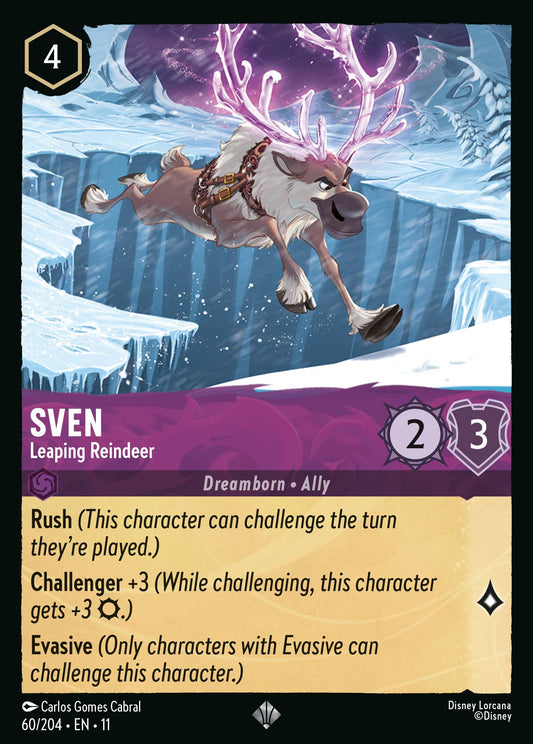Sven - Leaping Reindeer - Super Rare Lorcana Card