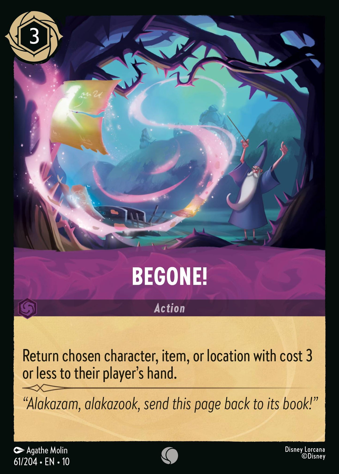 Begone! - Common Lorcana Card