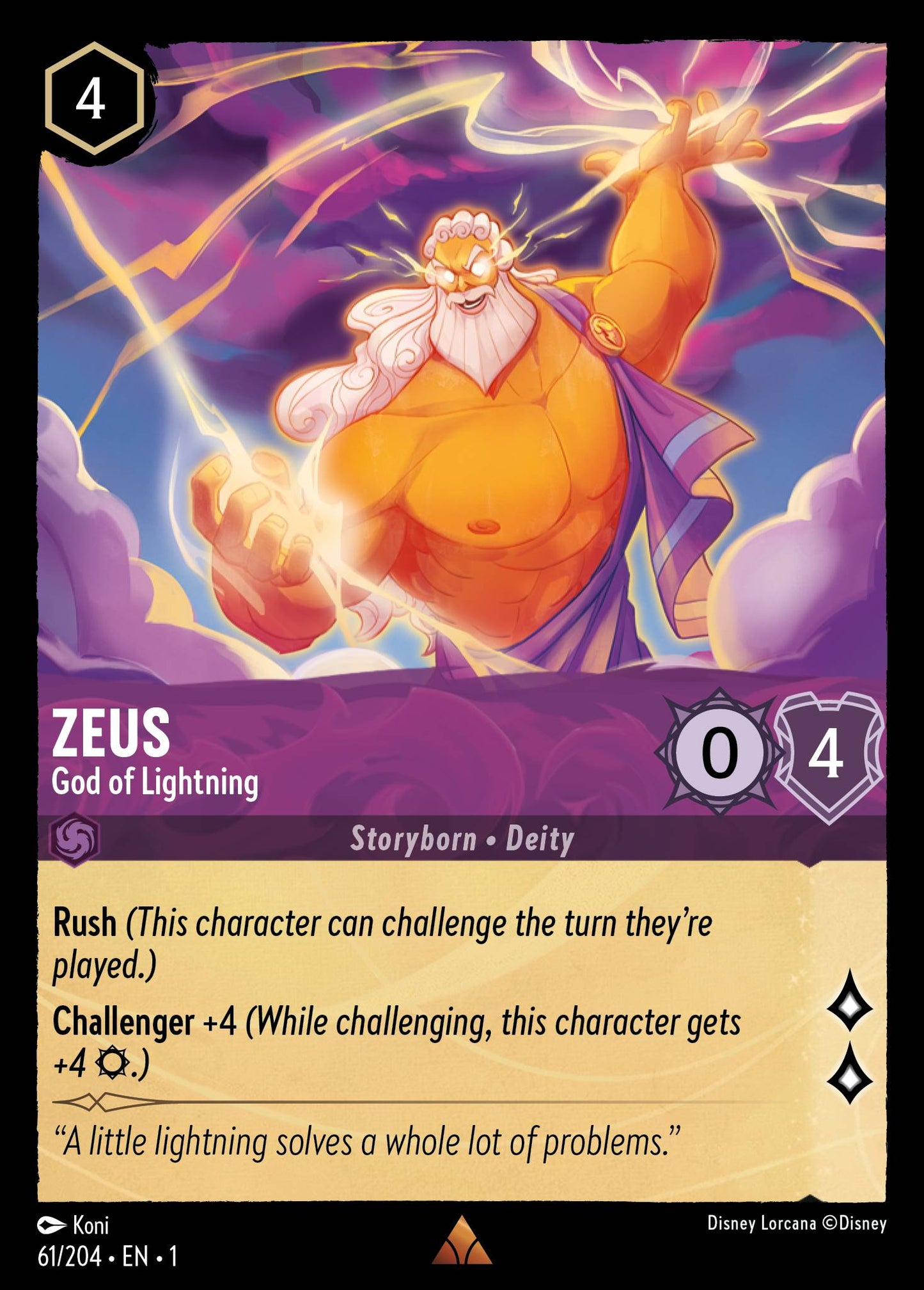 Zeus - God of Lightning (Rare)