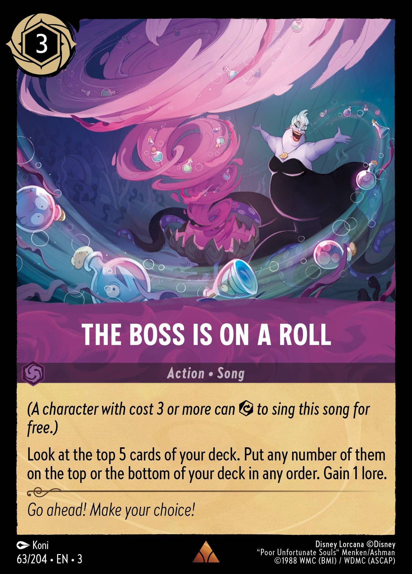 The Boss is on a Roll - Rare Lorcana Card