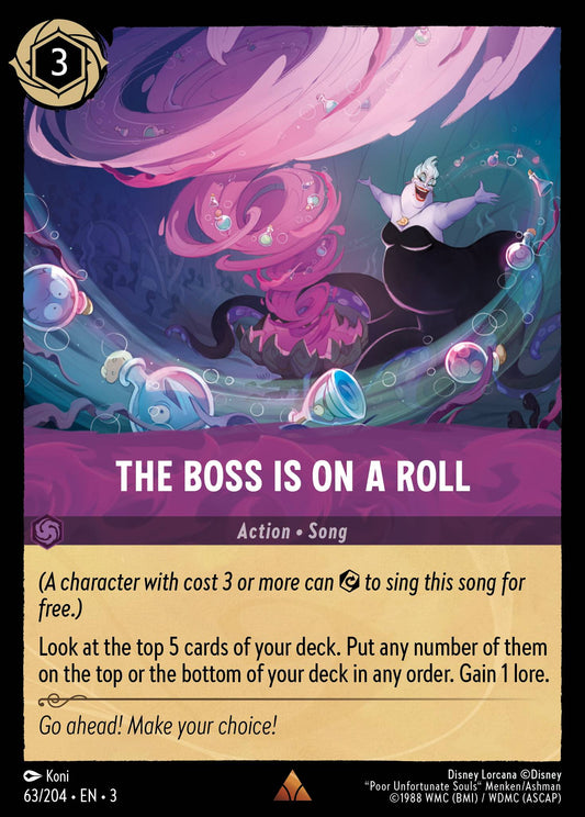The Boss is on a Roll - Rare Lorcana Card