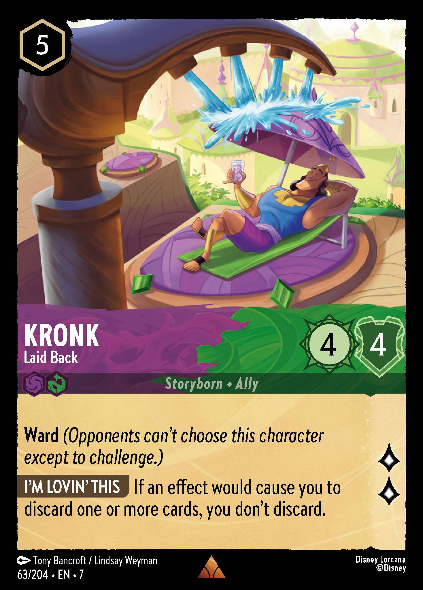 Kronk - Laid Back - Rare Lorcana Card