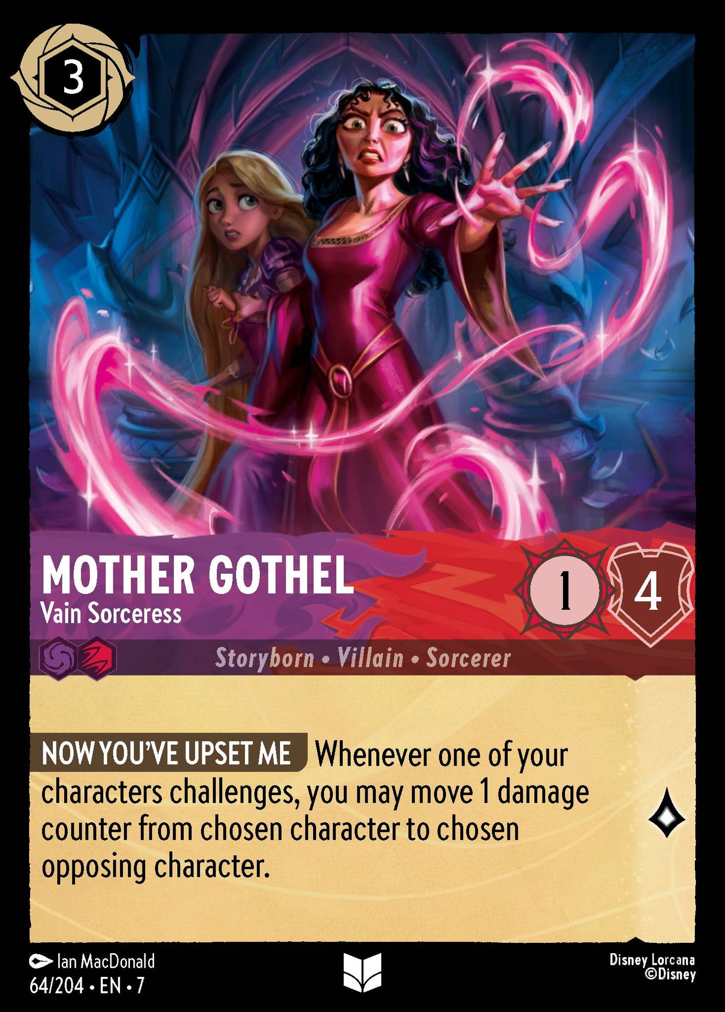 Mother Gothel - Vain Sorceress - Uncommon Lorcana Card