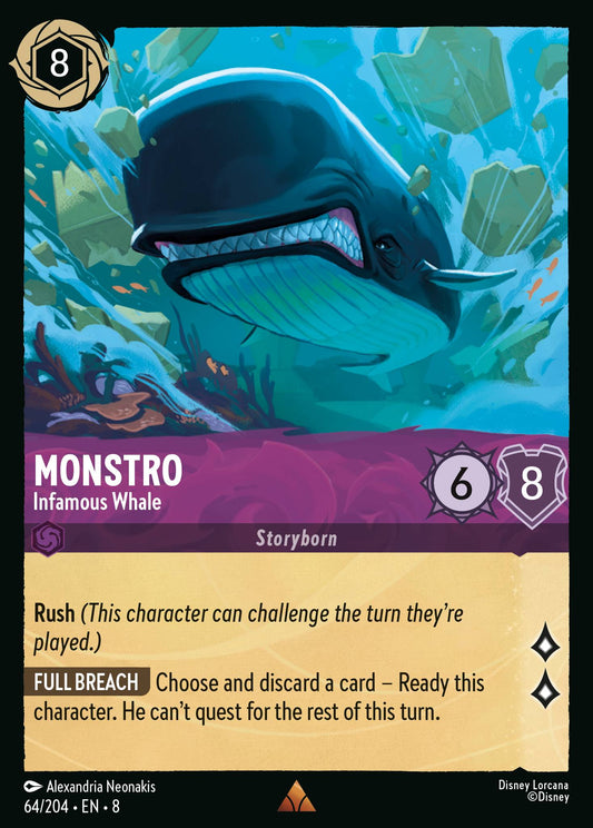Monstro - Infamous Whale - Rare Lorcana Card